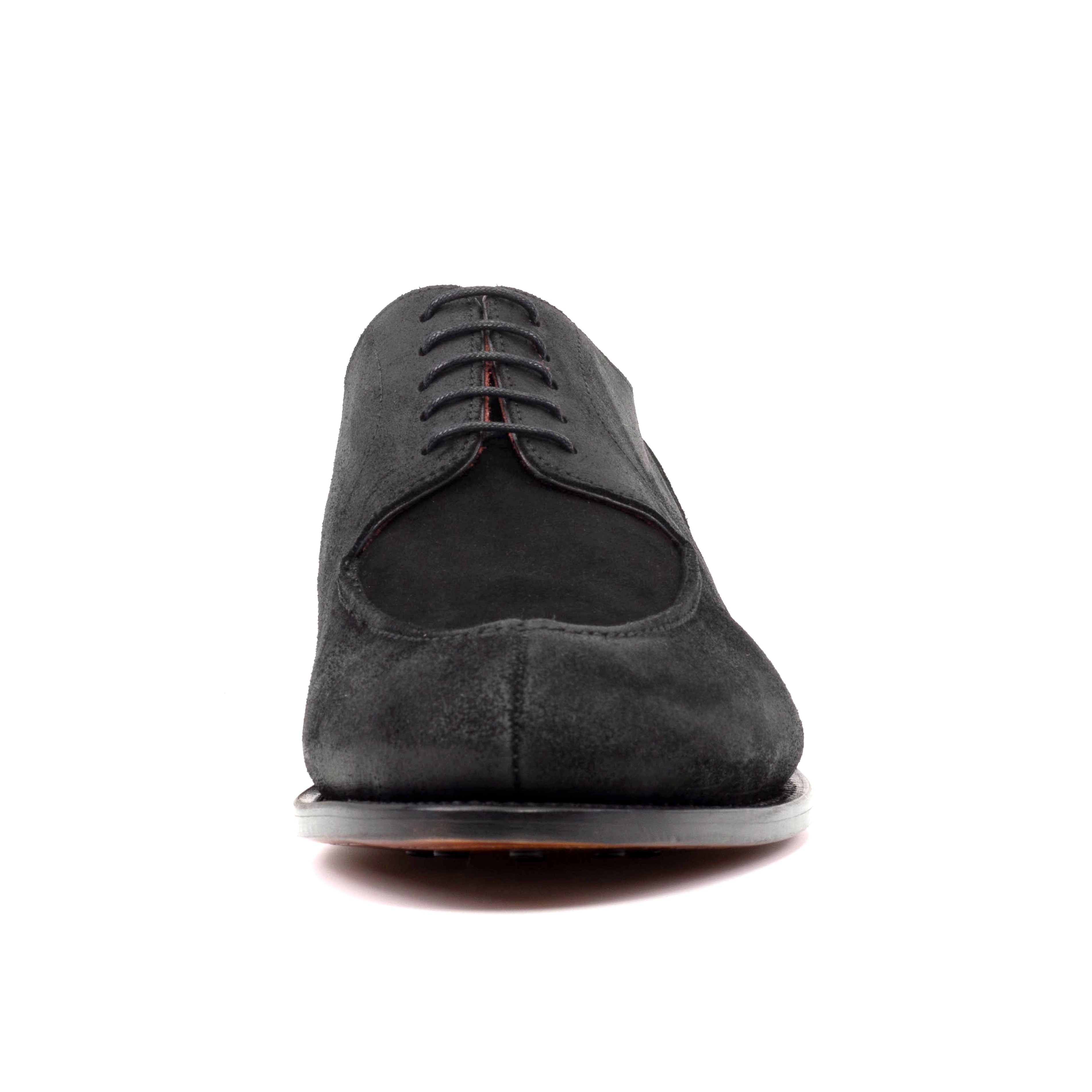 Split Toe Joe Derby (Waxed Black and Suede)