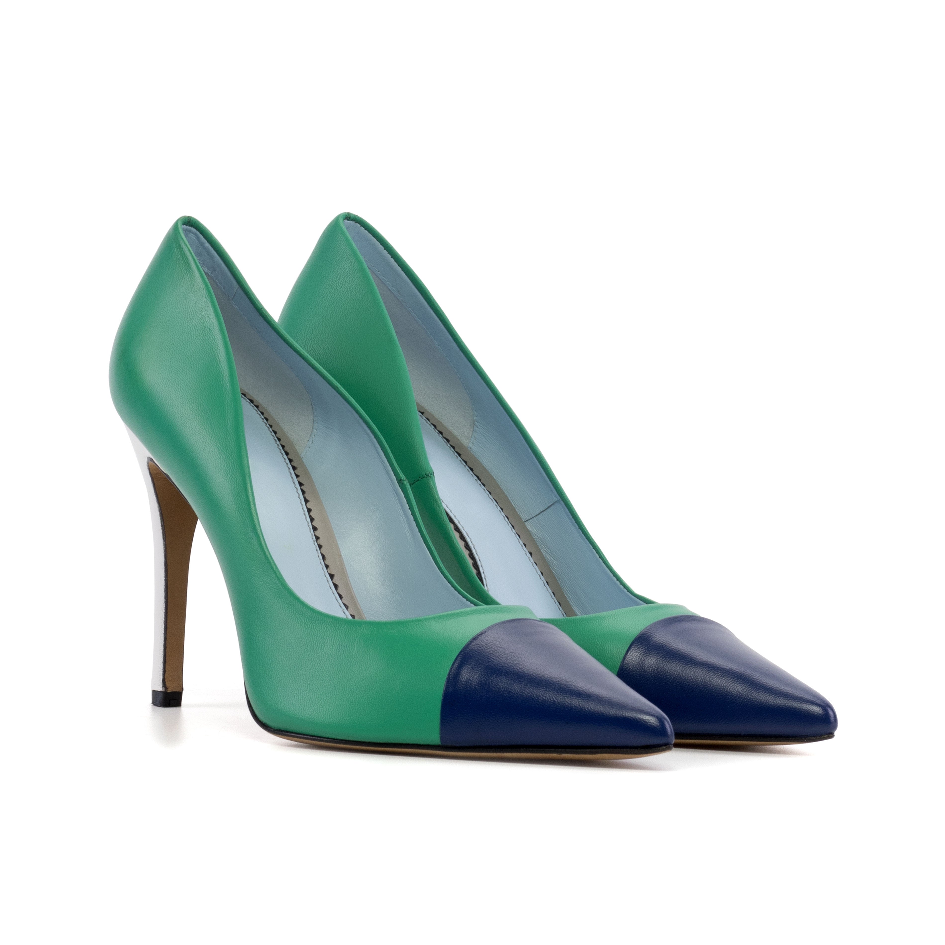 AN Stiletto Green, Deep Blue (4" Heels)