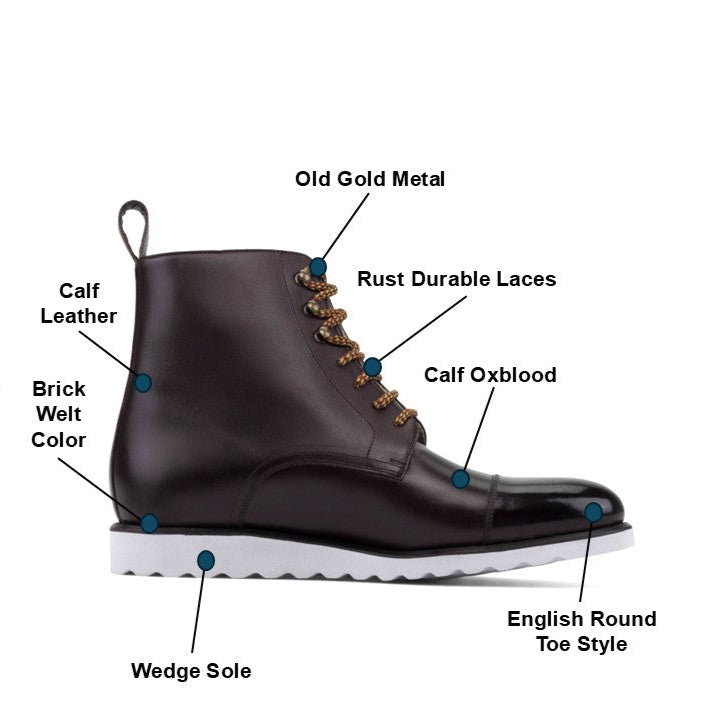 AN Captoe Boot (Oxblood Calf Wedge)
