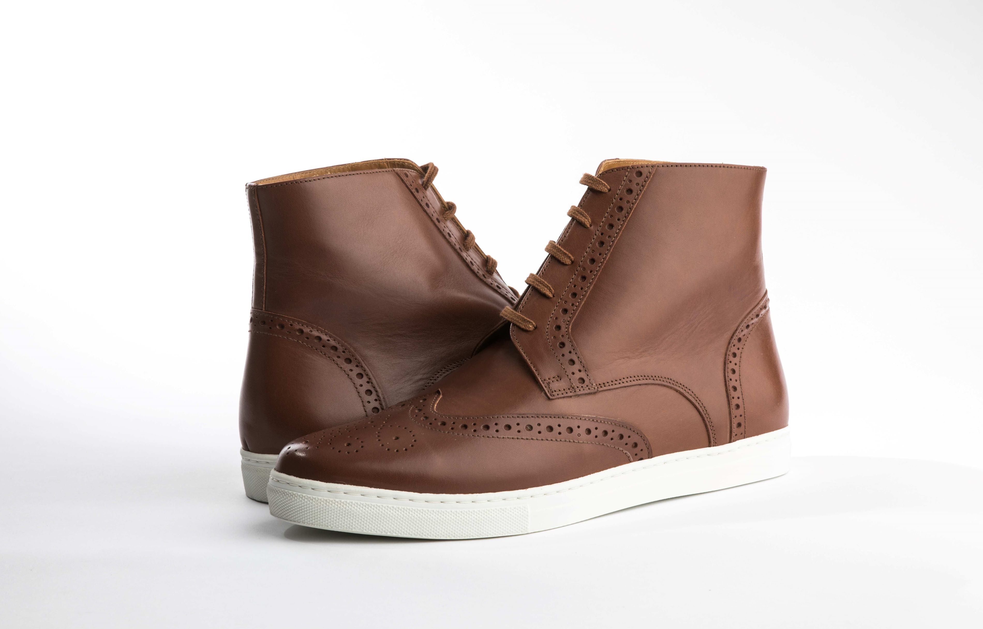 The Kickabout Wingtip High-Top (Brown)