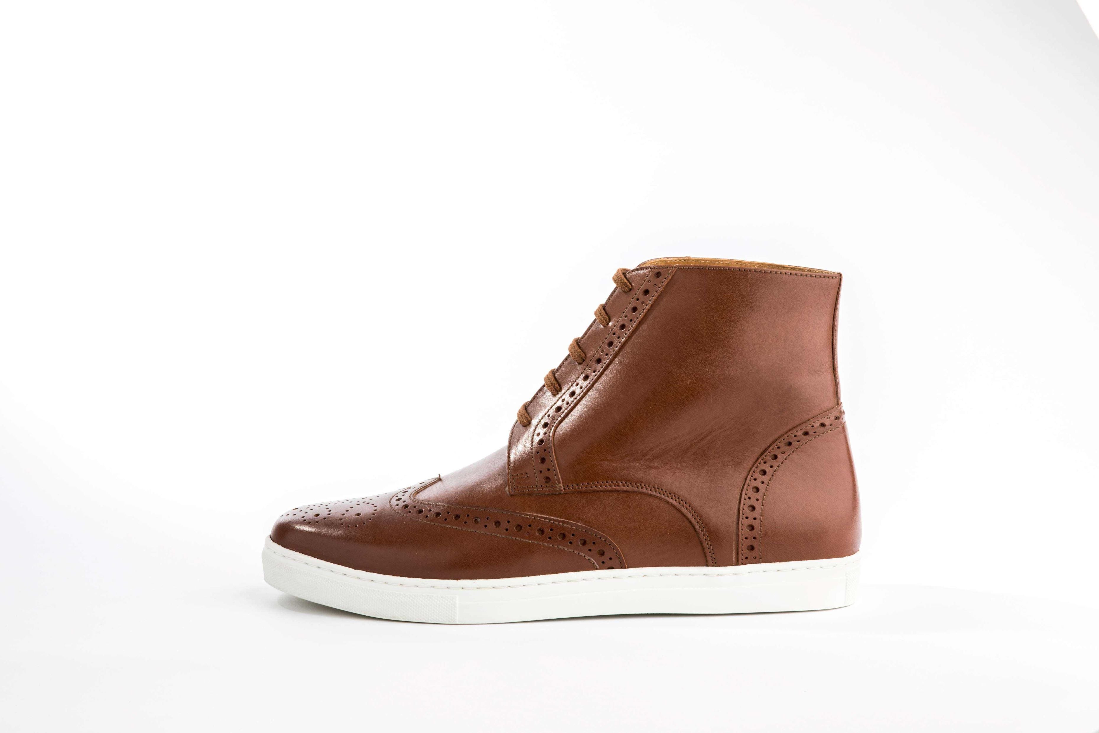 The Kickabout Wingtip High-Top (Brown)