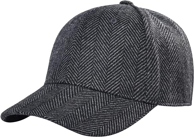 Cap-Herringbone Black/Grey