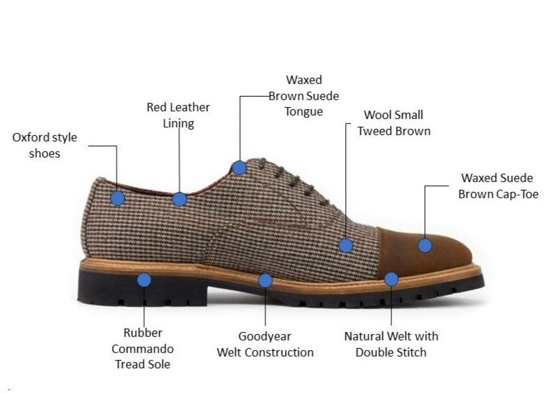The Langston (Waxed Brown Tweed) Sample Studio Shoes