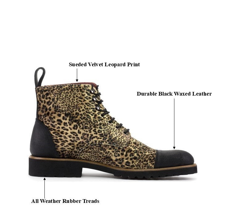 AN Cap-Toe Boots (Her) (Leopard)
