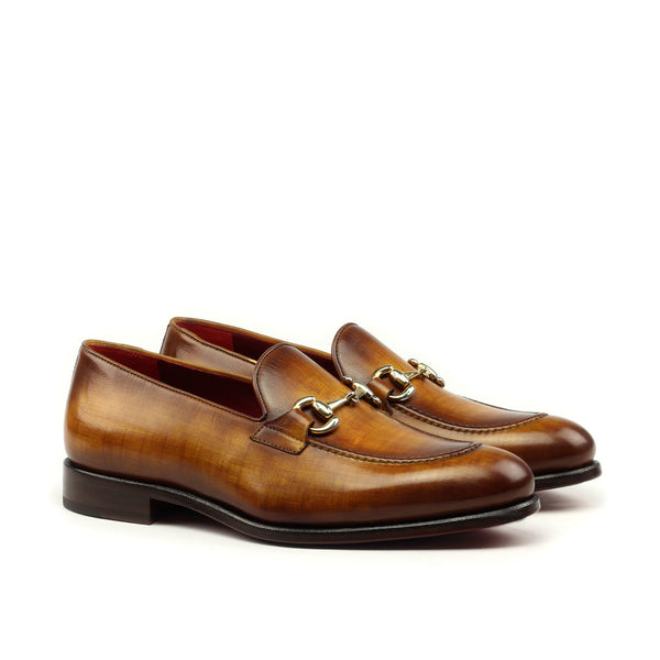 New Brass Boot Men\'s Alfredo Cognac Leather Dress Loafers 8.5 New Brass Boot Men main image 4