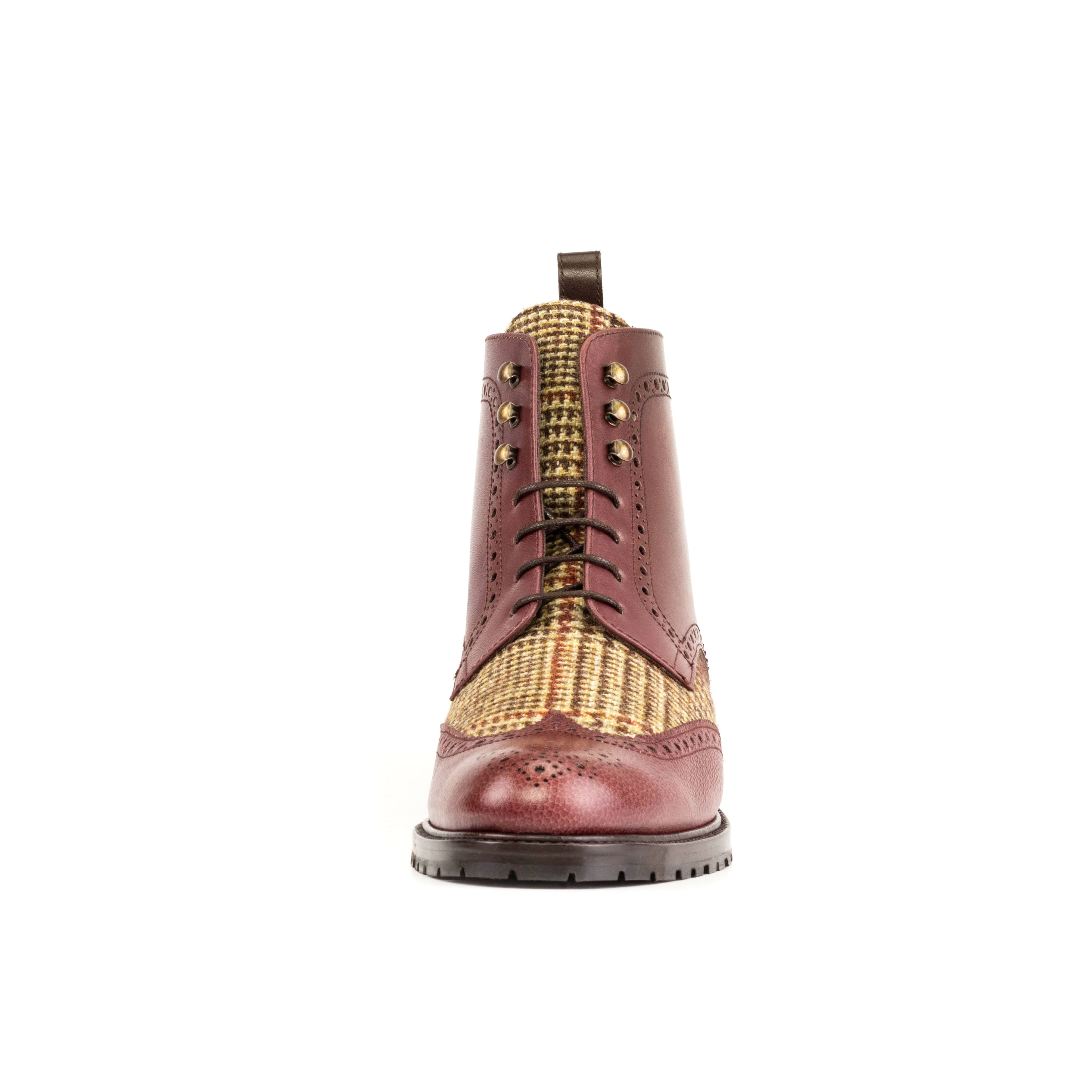 AN Brogue Womens (Burgundy/Glen Plaid)