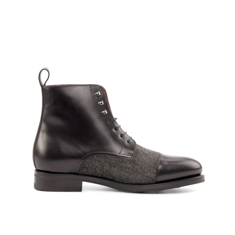 AN Captoe Boot (Black/Herringbone)