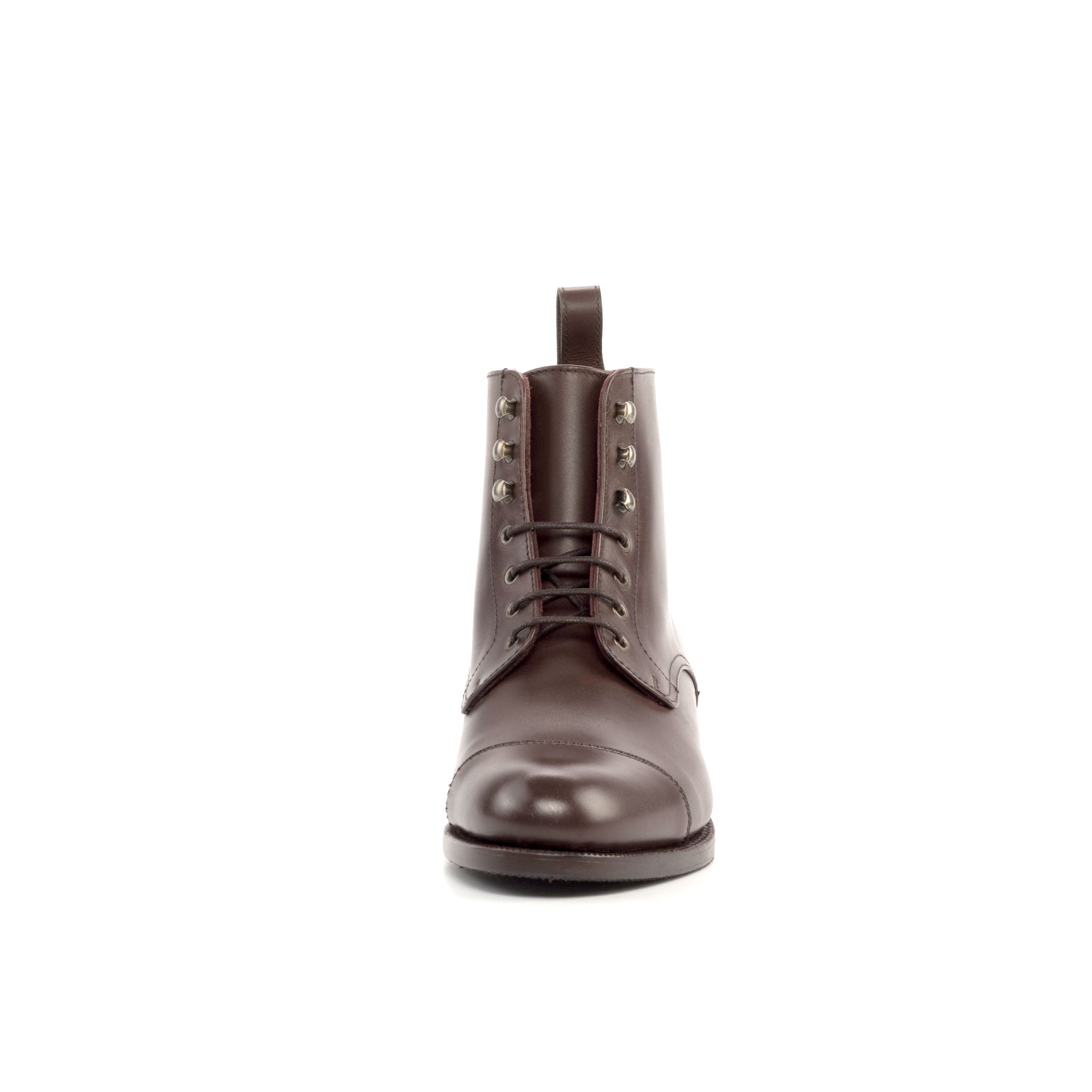 AN Cap-Toe Womens Boots (Dark Brown)