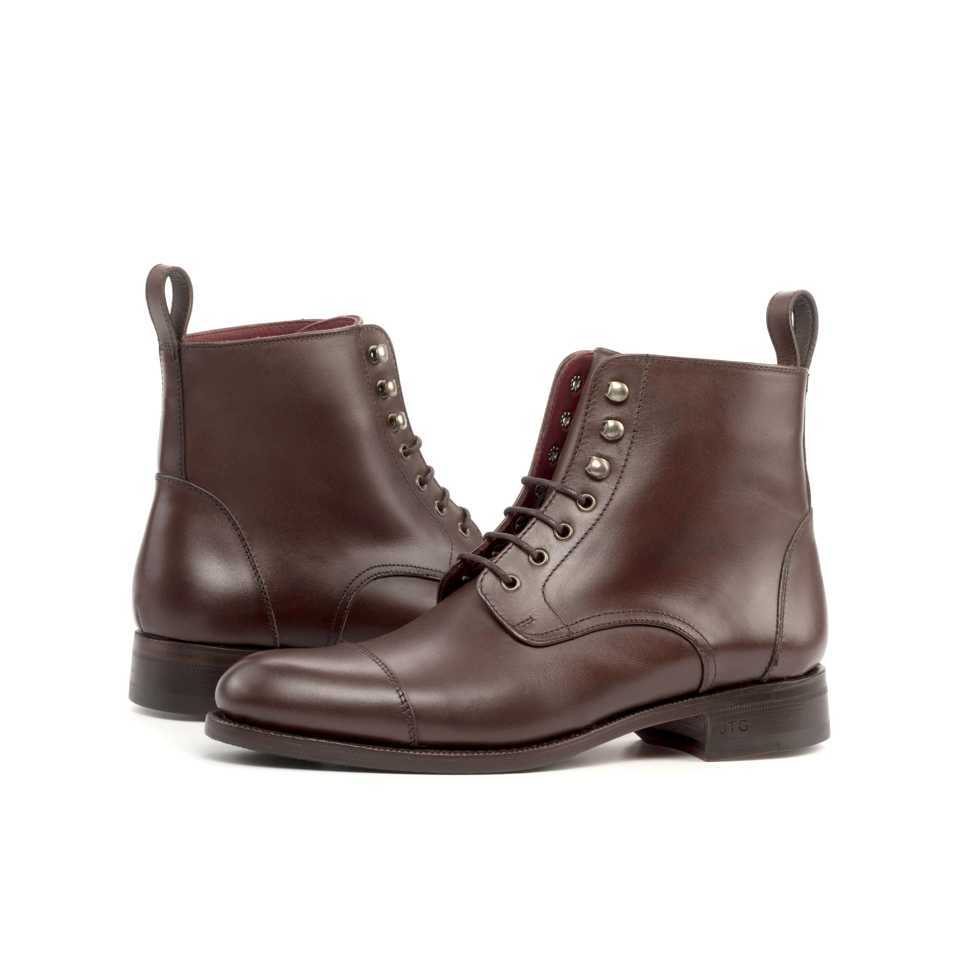 AN Cap-Toe Womens Boots (Dark Brown)