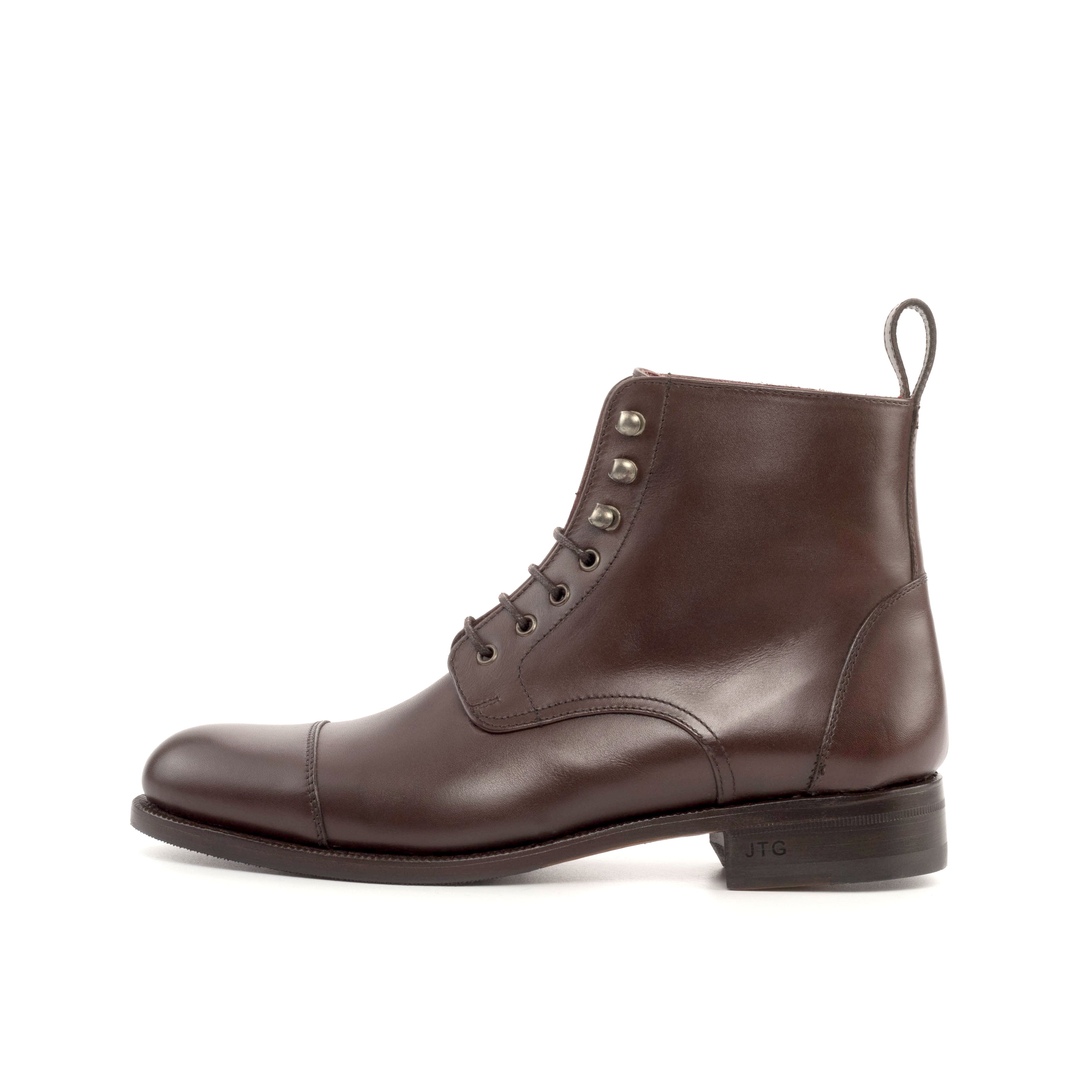AN Cap-Toe Womens Boots (Dark Brown)