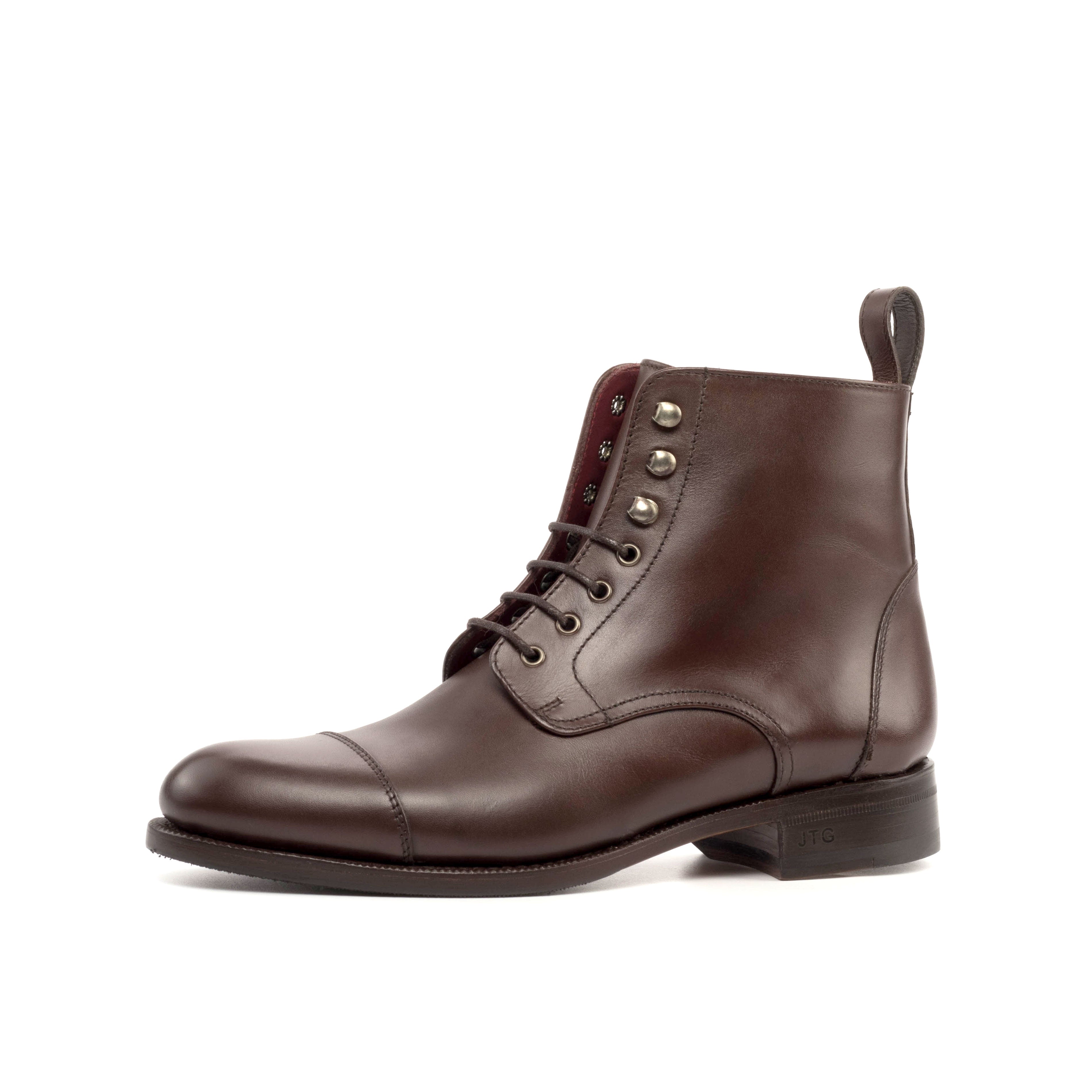 AN Cap-Toe Womens Boots (Dark Brown)