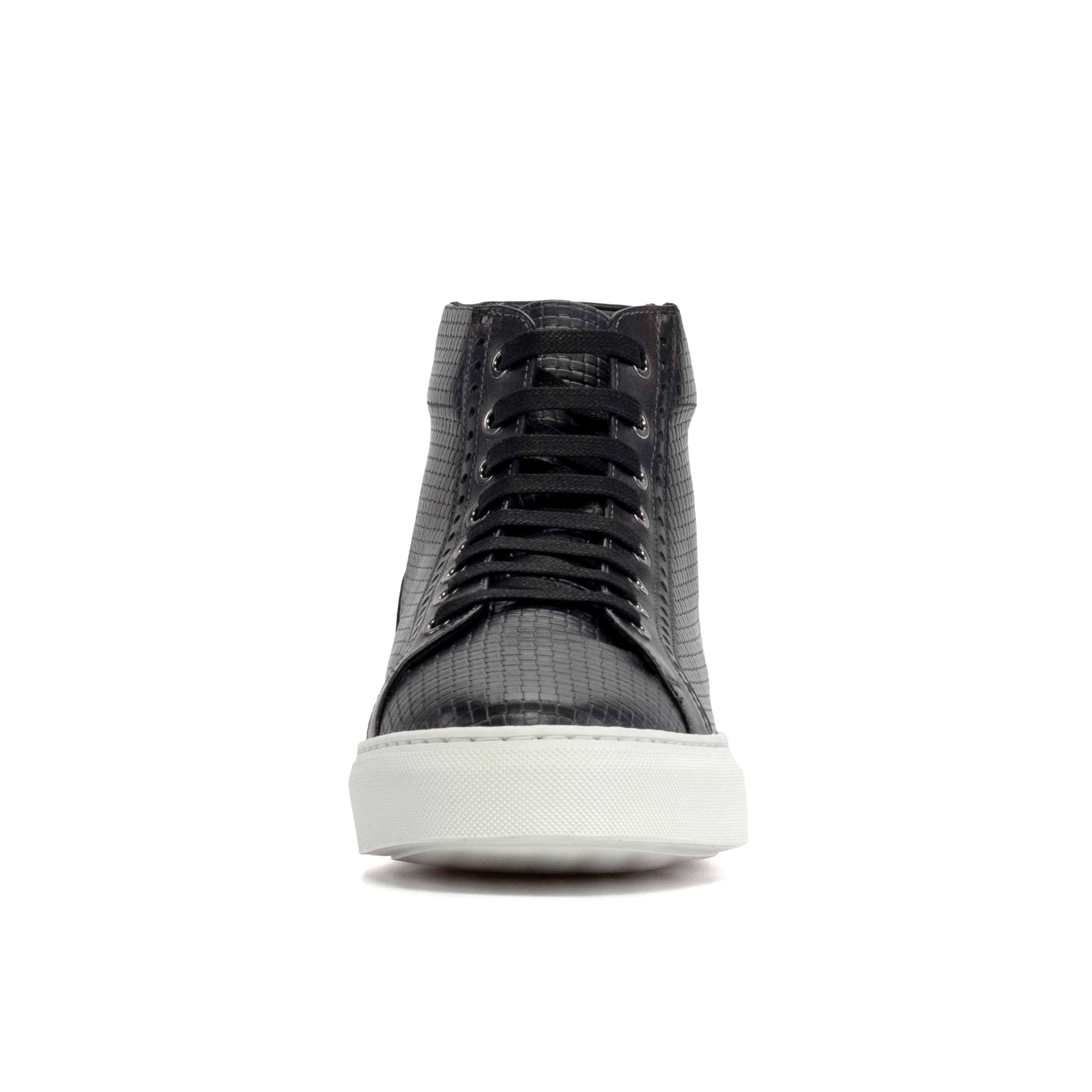 The Kickabout High-top (Painted engraved Calf Grey) Sample Studio Shoes