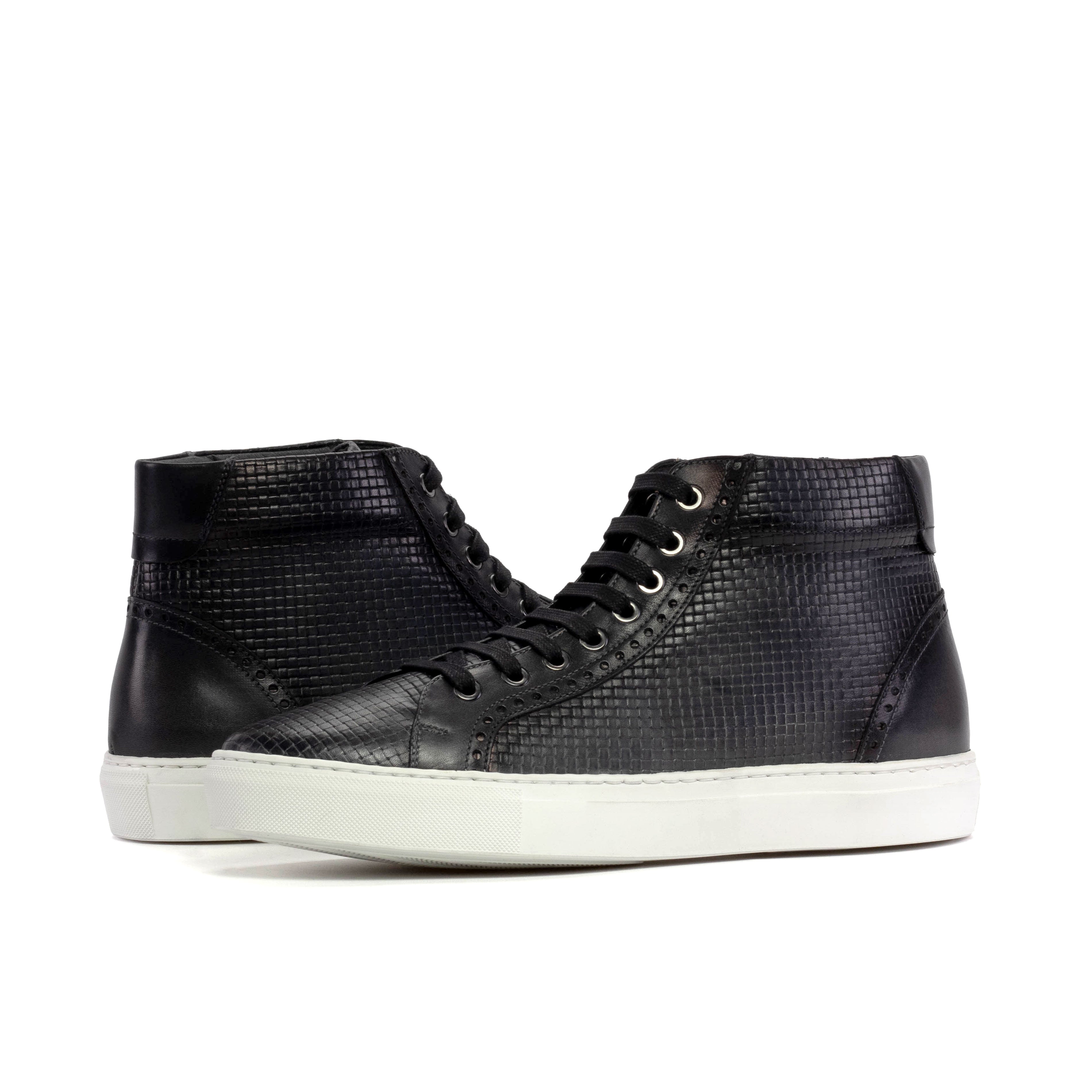 The Kickabout High-top (Painted engraved Calf Grey) Sample Studio Shoes