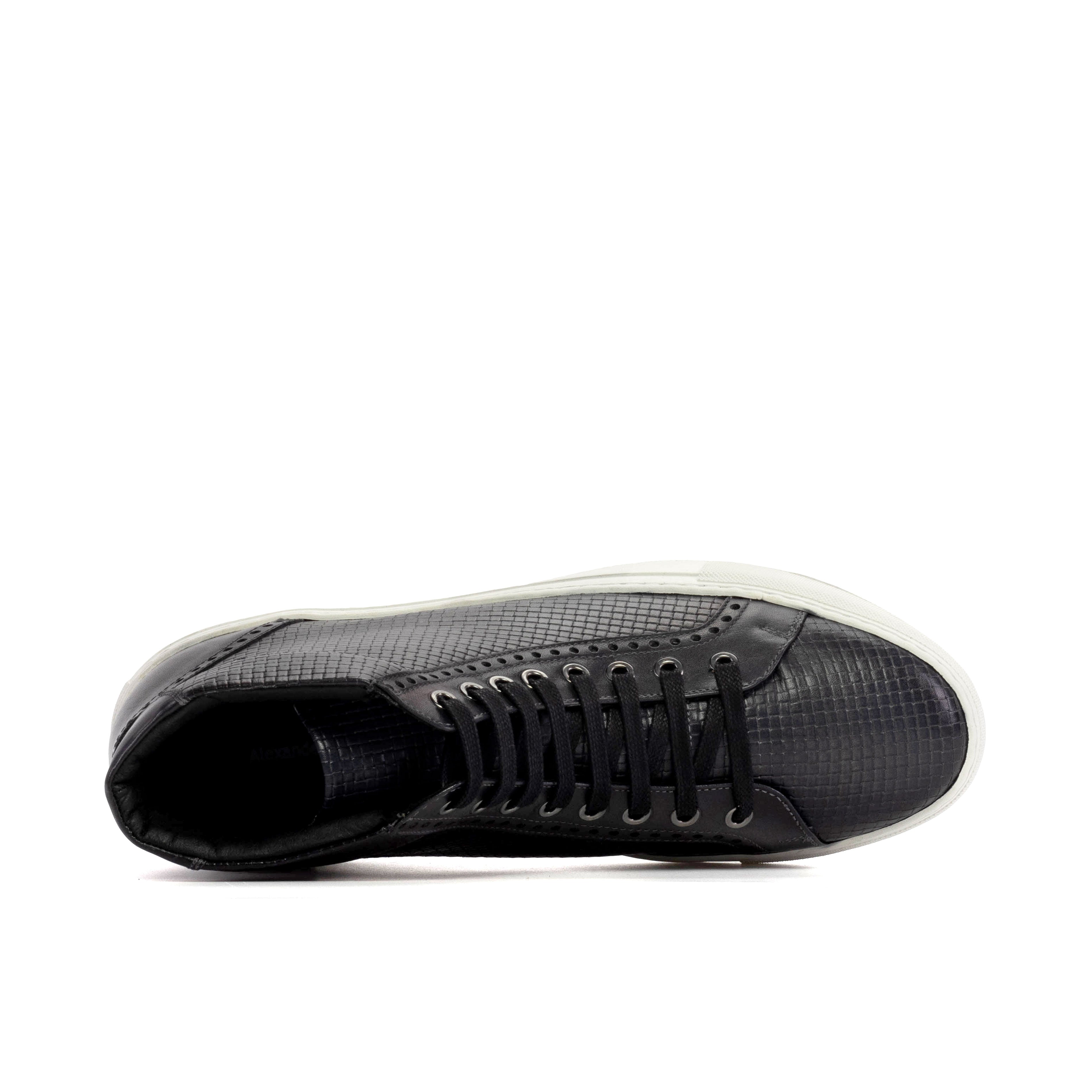 The Kickabout High-top (Painted engraved Calf Grey) Sample Studio Shoes