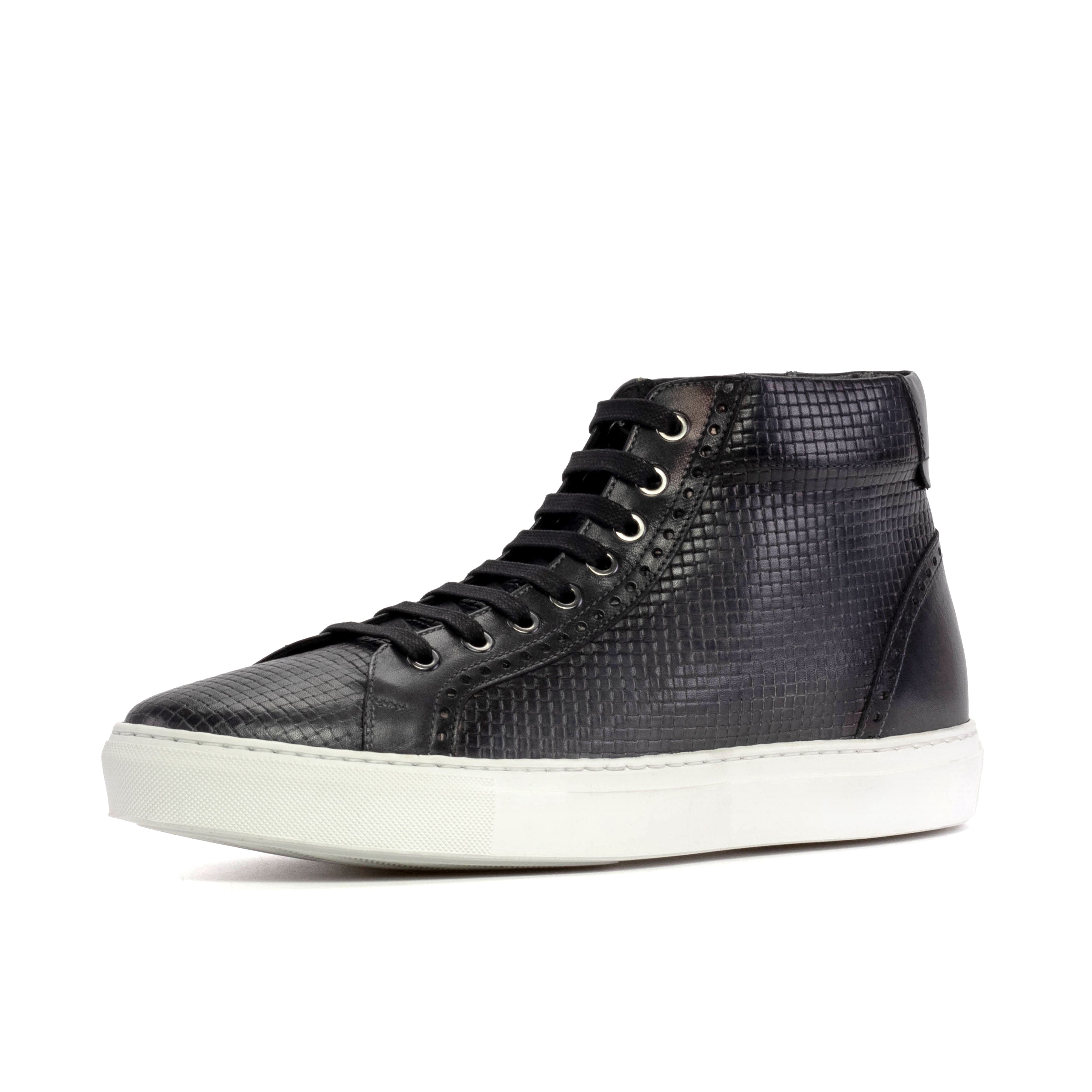 The Kickabout High-top (Painted engraved Calf Grey) Sample Studio Shoes