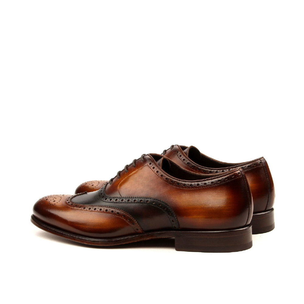 The New Yorker (Dark brown painted calf and cognac crust)