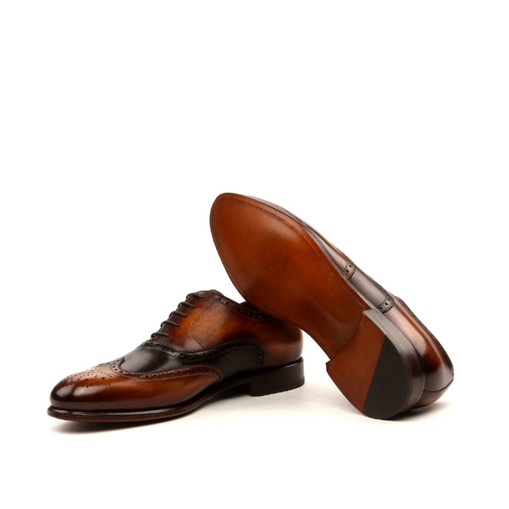 The New Yorker (Dark brown painted calf and cognac crust)