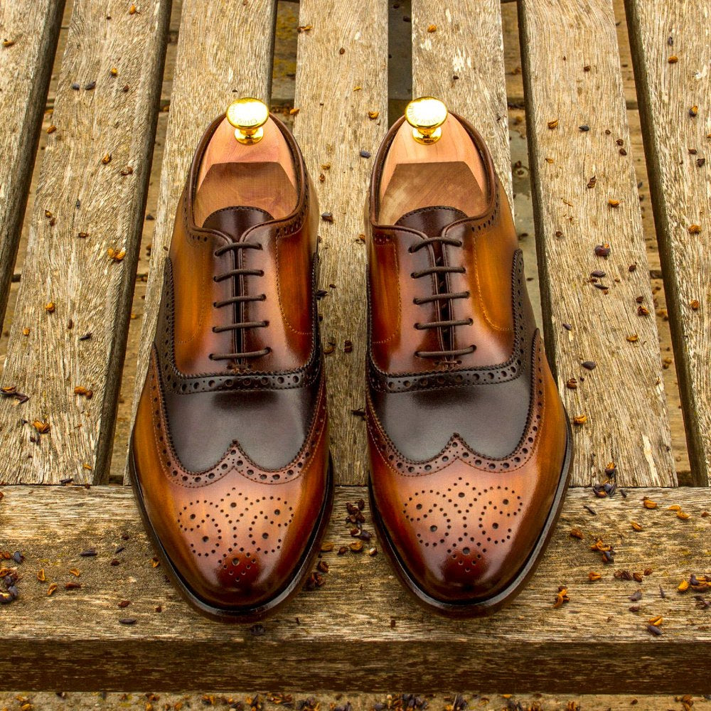 The New Yorker (Dark brown painted calf and cognac crust)