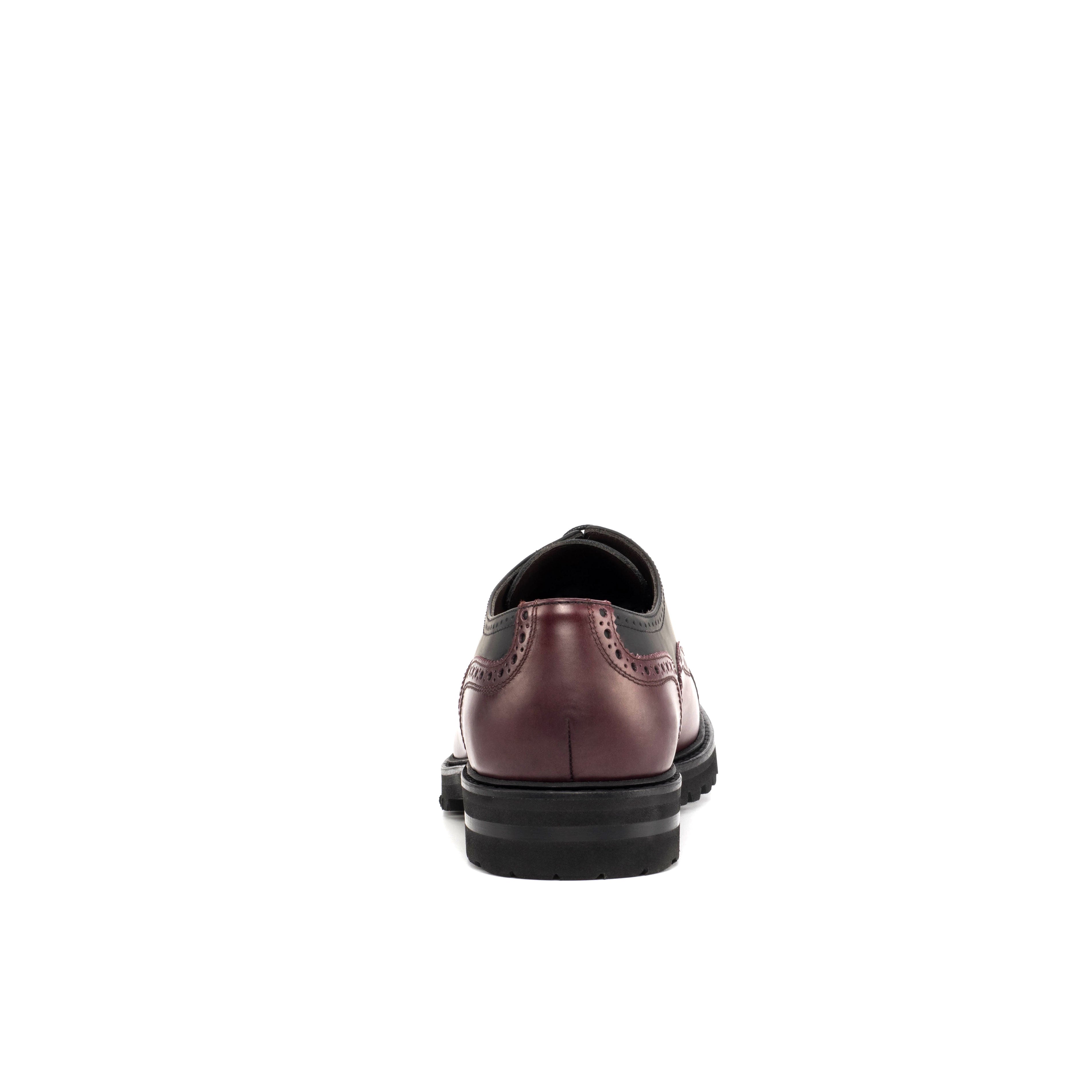 AN Full Brogue Cap-Toe Oxford (Burgundy Black)