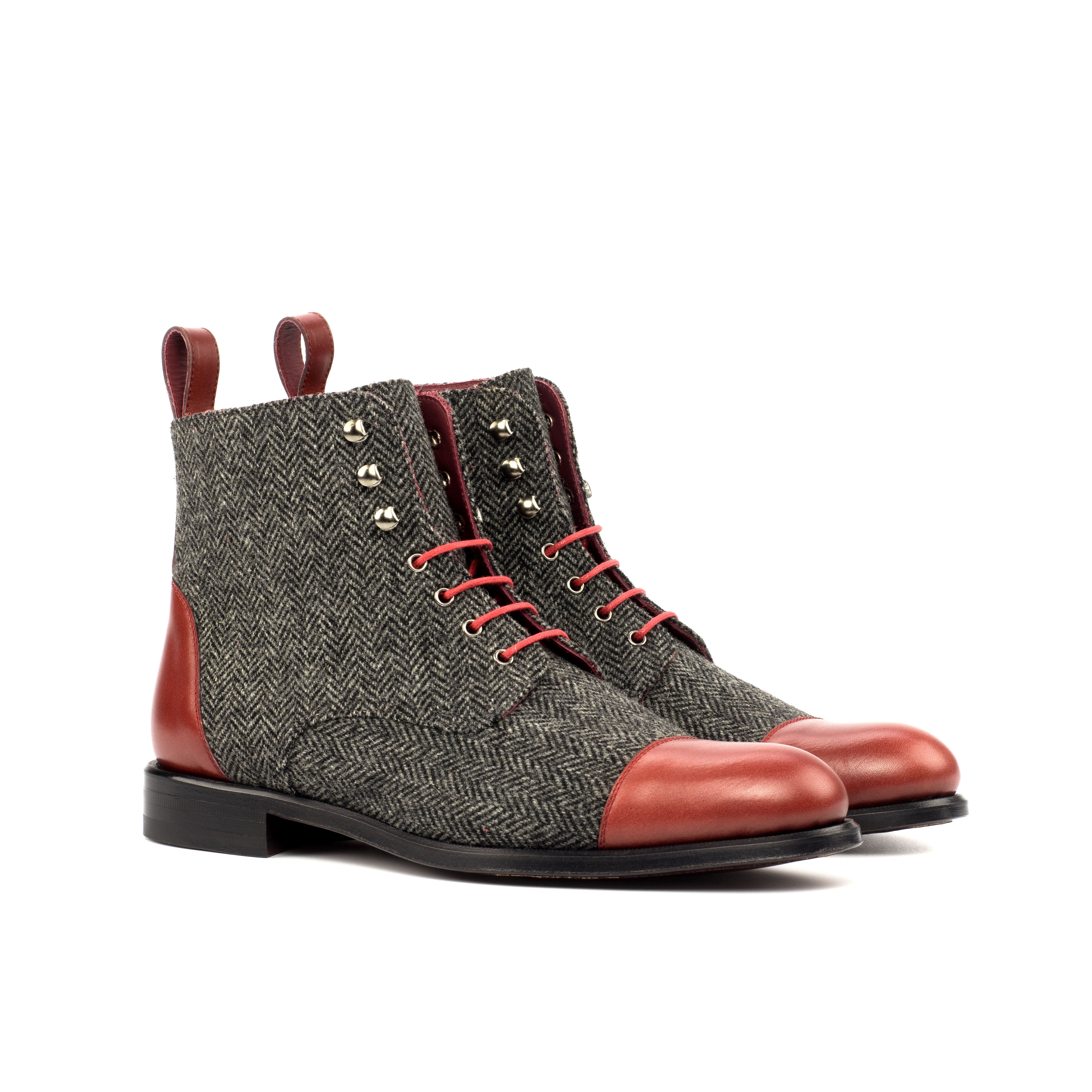 AN Cap-Toe Womens Boots (Herringbone)