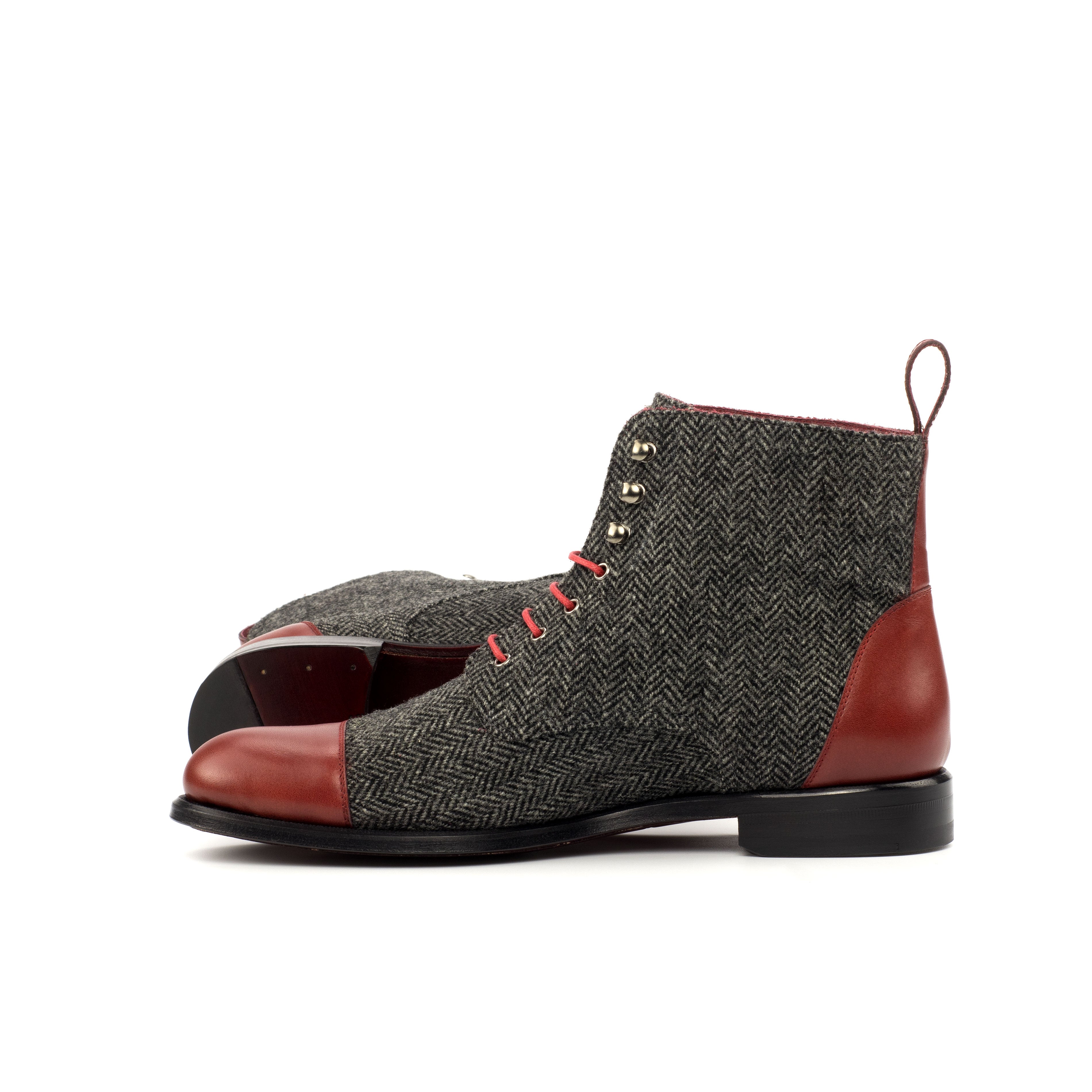 AN Cap-Toe Boots (Herringbone)