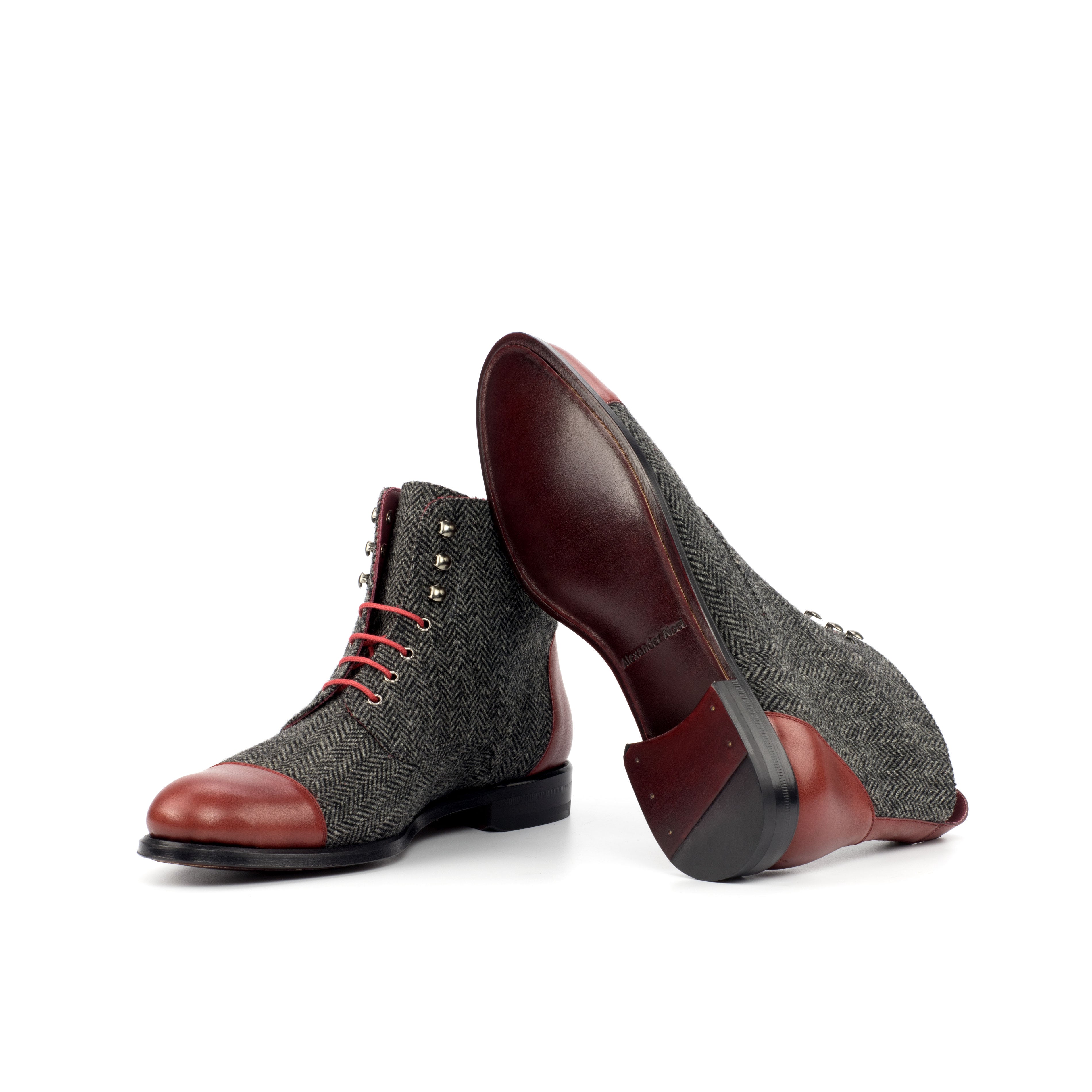 AN Cap-Toe Womens Boots (Herringbone)
