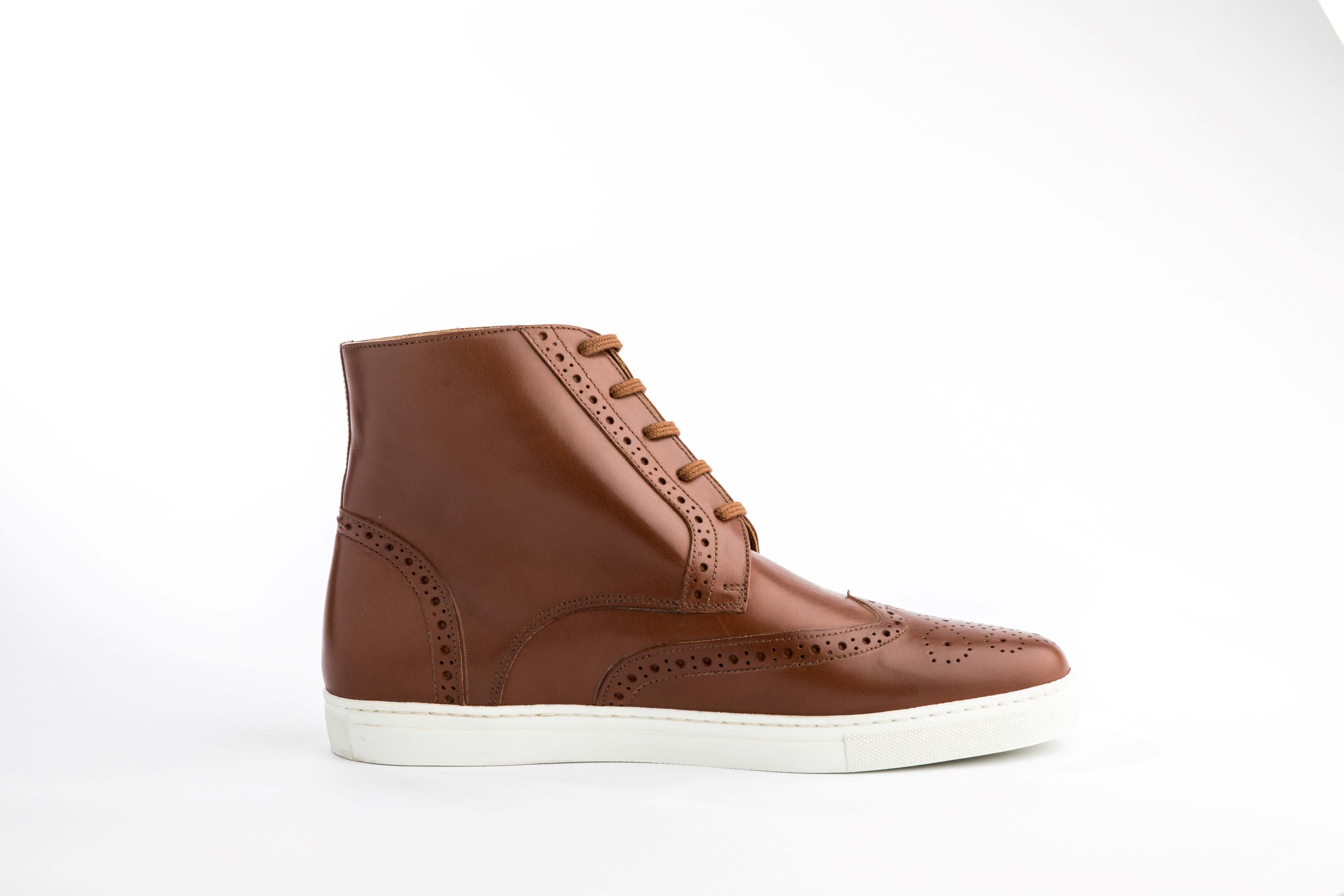 The Kickabout Wingtip High-Top (Brown)