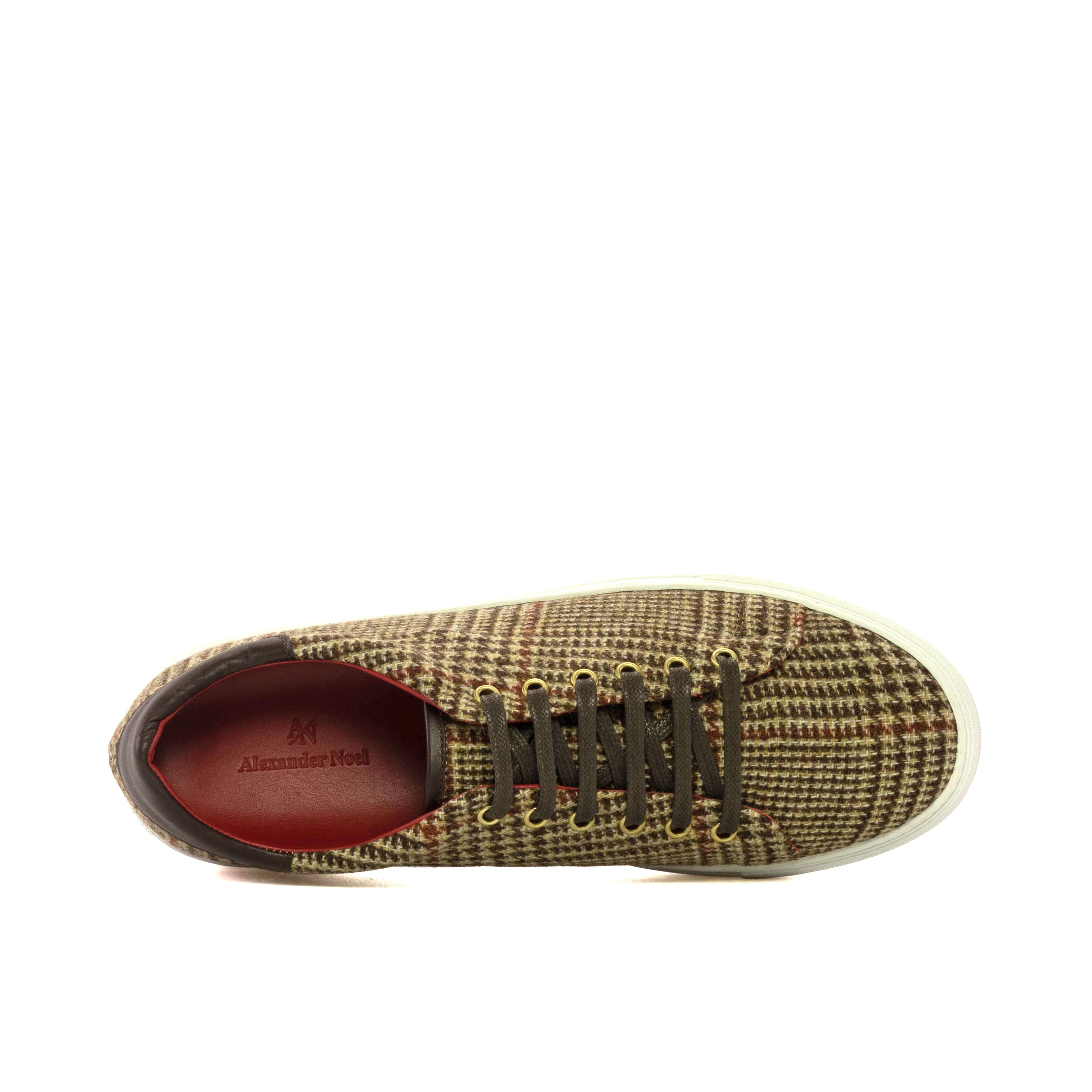 Kickabout (Wool Plaid Brown) Studio Sample Shoes
