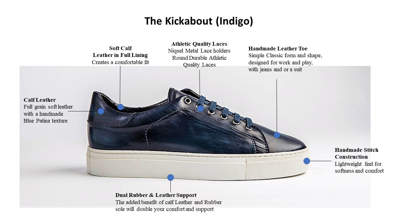 The Kickabout in Indigo (Indigo) Studio Sample Shoes