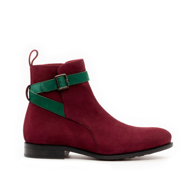 Jodhpur Boot (Kid Suede Wine)