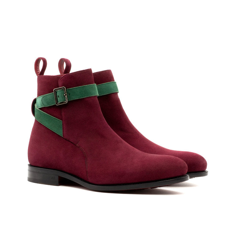 Jodhpur Boot (Kid Suede Wine)