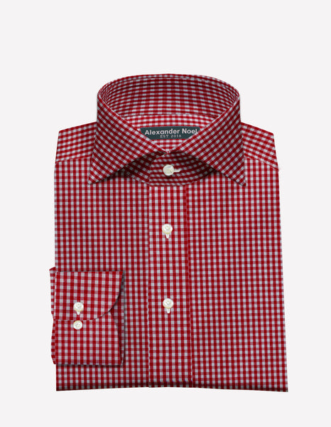 red gingham dress shirt Adelynn Cherry Gingham Shirt XS / Cherry Gingham