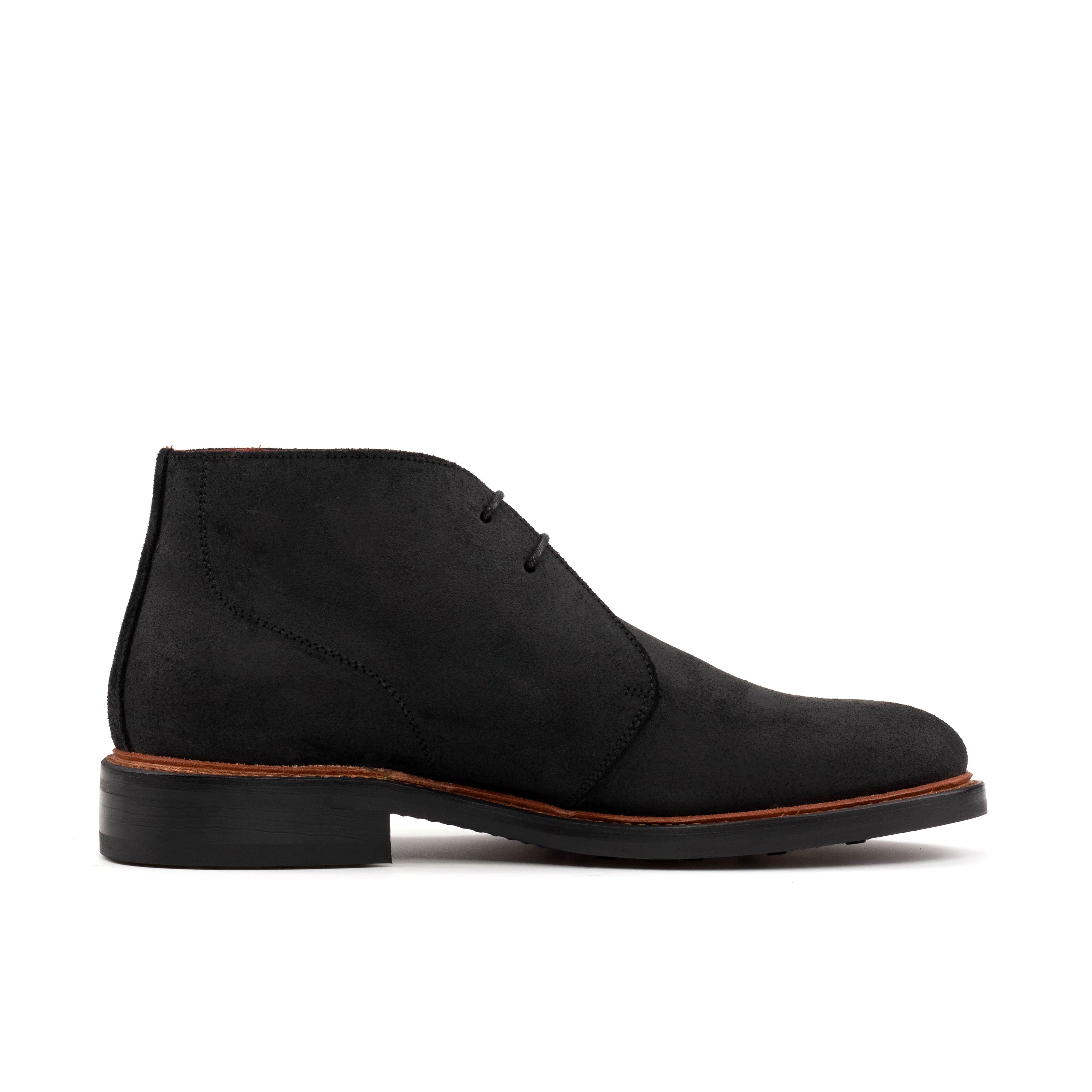 The Sahara (Black Waxed Suede)