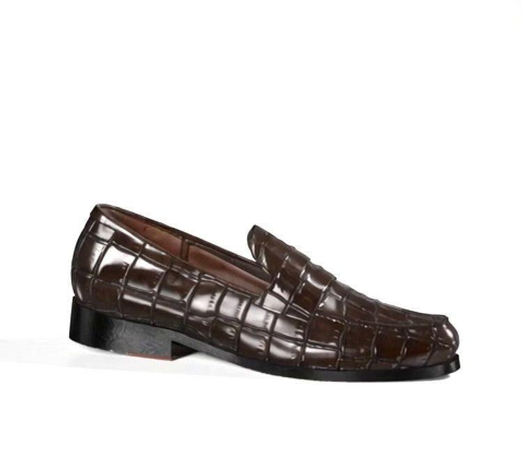 The Collegiate Loafer (Croco Brown)