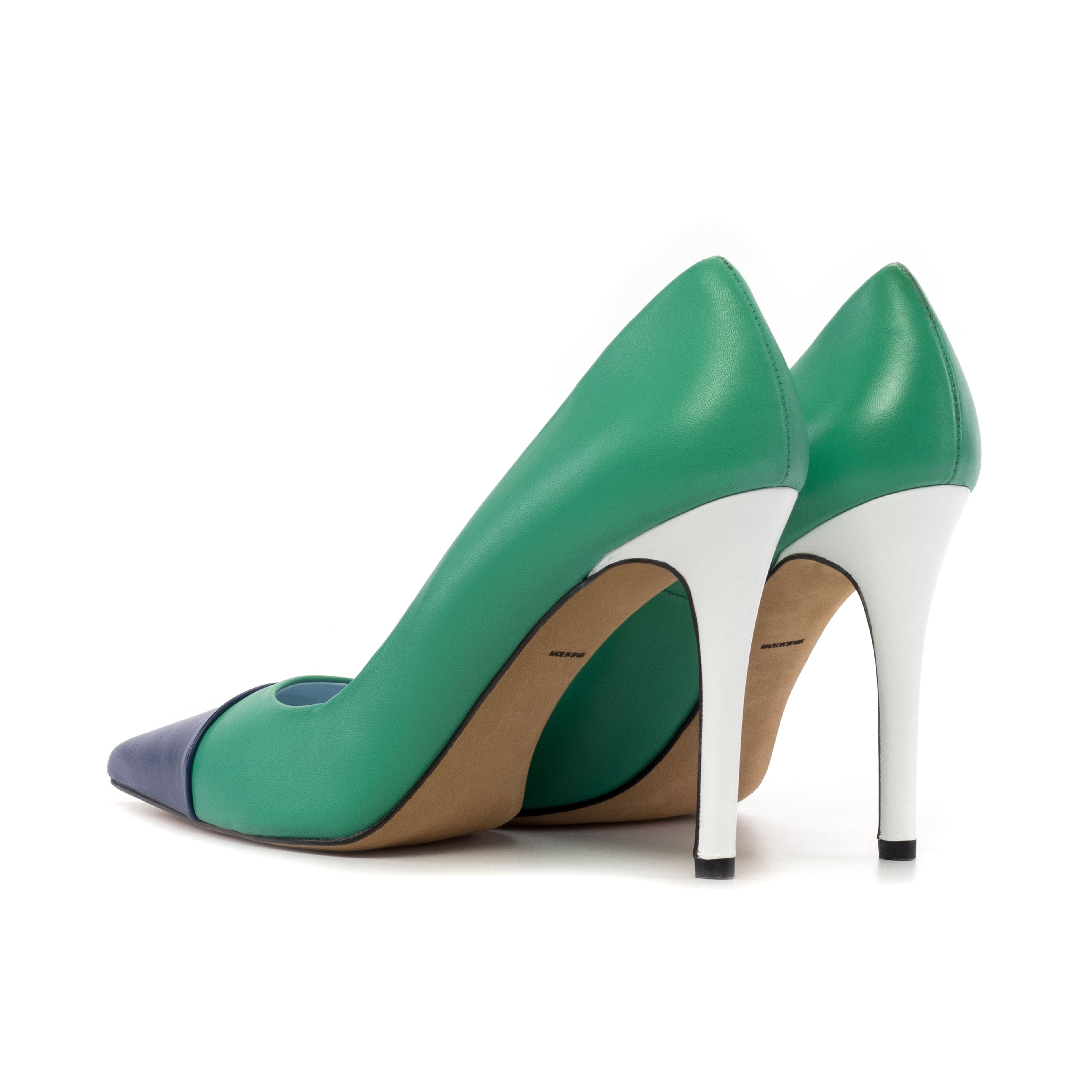 AN Stiletto Green, Deep Blue (4" Heels)