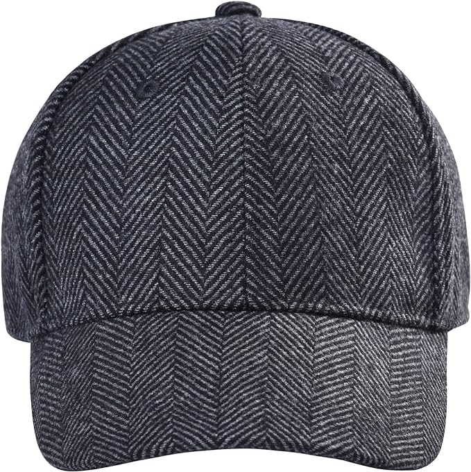 Cap-Herringbone Black/Grey
