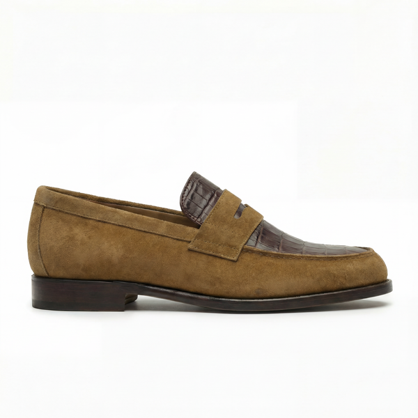The Collegiate Suede & Alligator Loafer