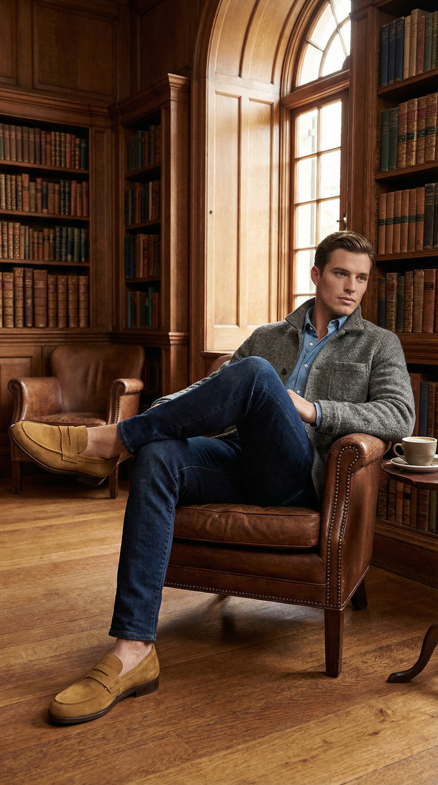 The Collegiate Loafer (Camel Suede)