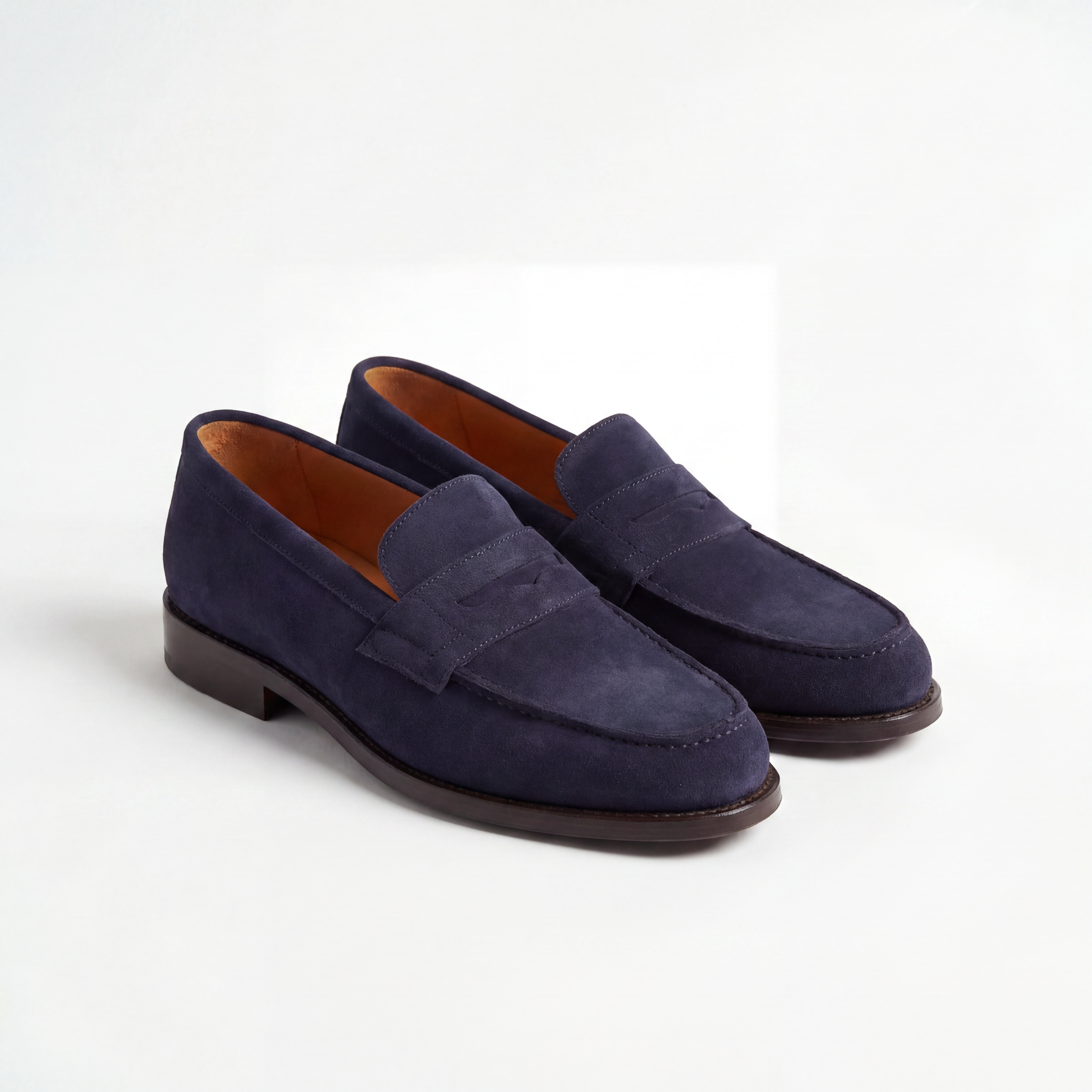 The Collegiate Blue Penny Suede Loafers