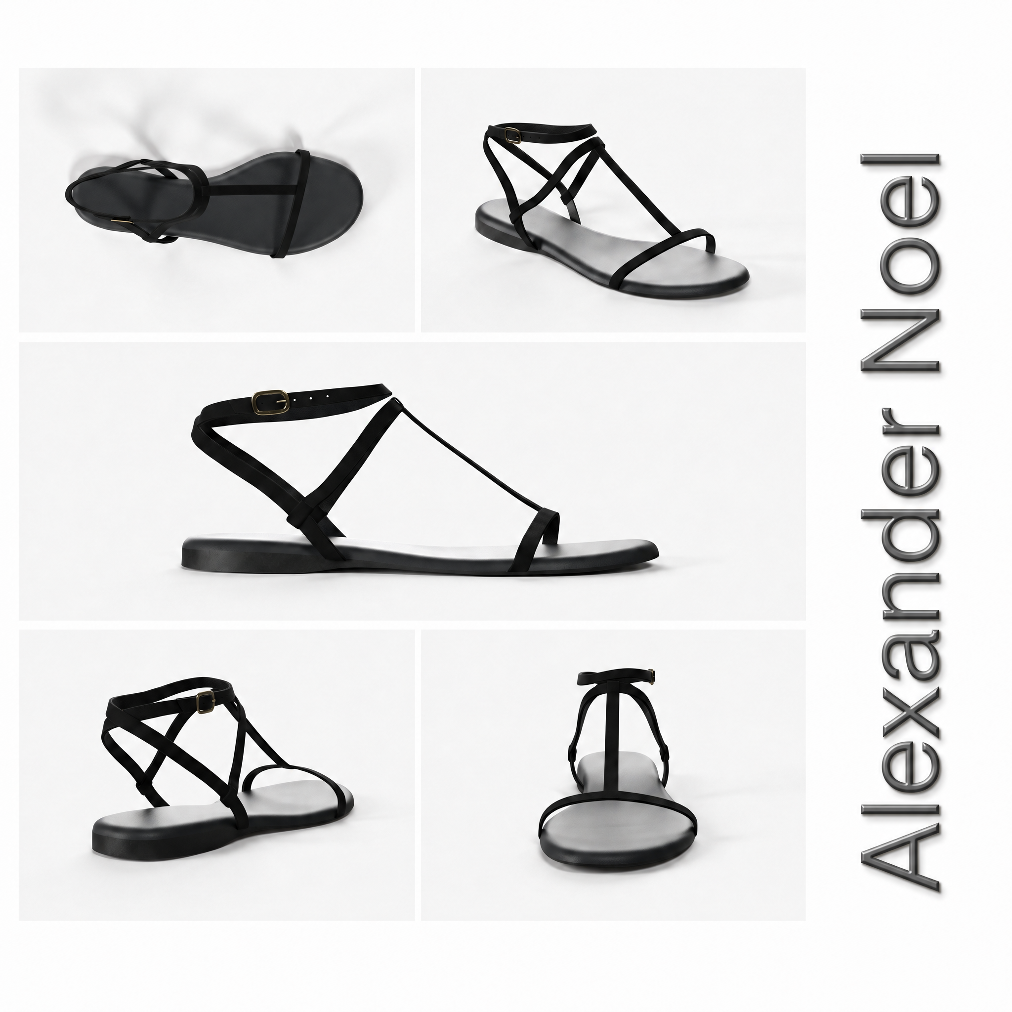 Alexander Noel Open Strap Sandal