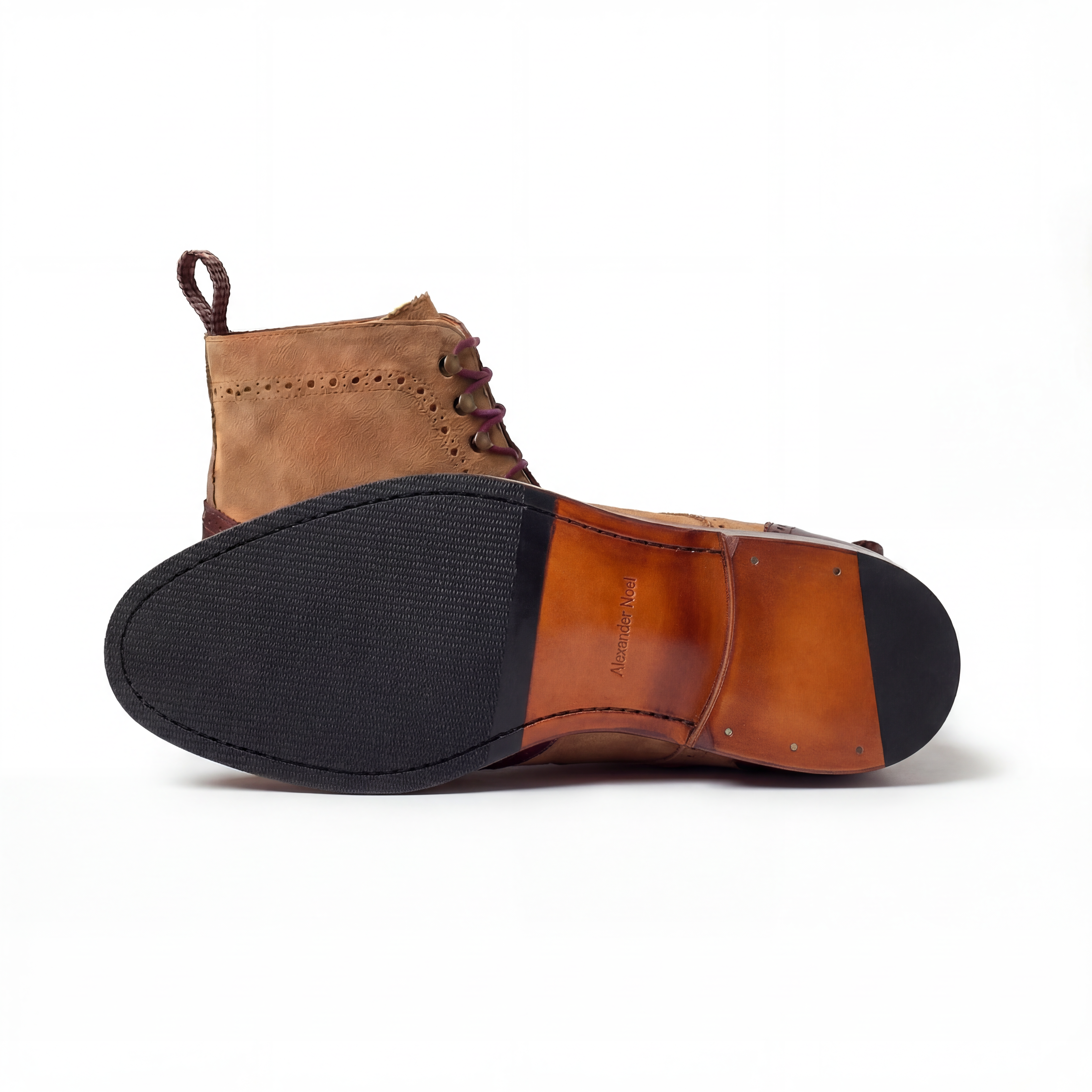 AN Women's Brogue (Sand Suede/Brown Leather)