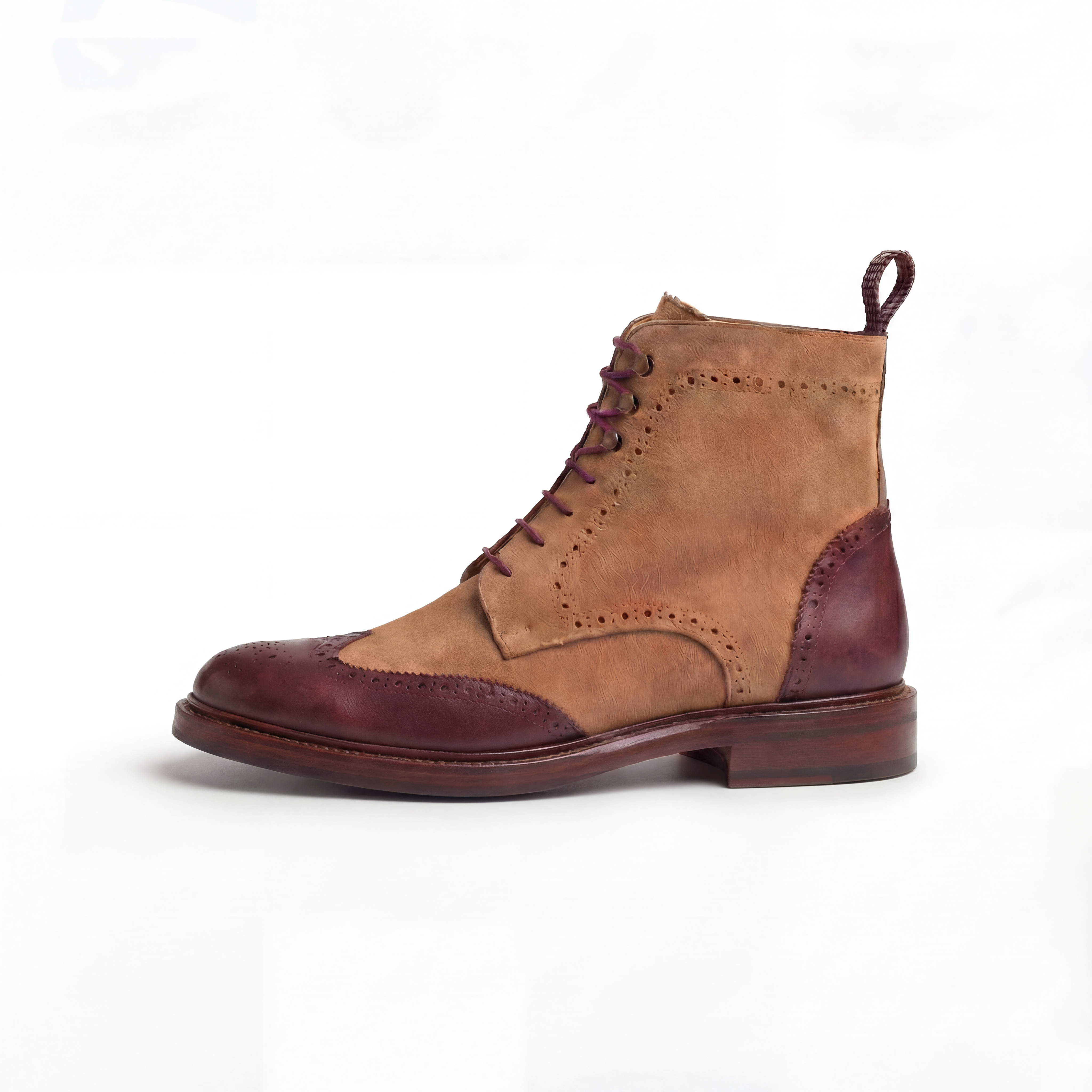 AN Women's Brogue (Sand Suede/Brown Leather)