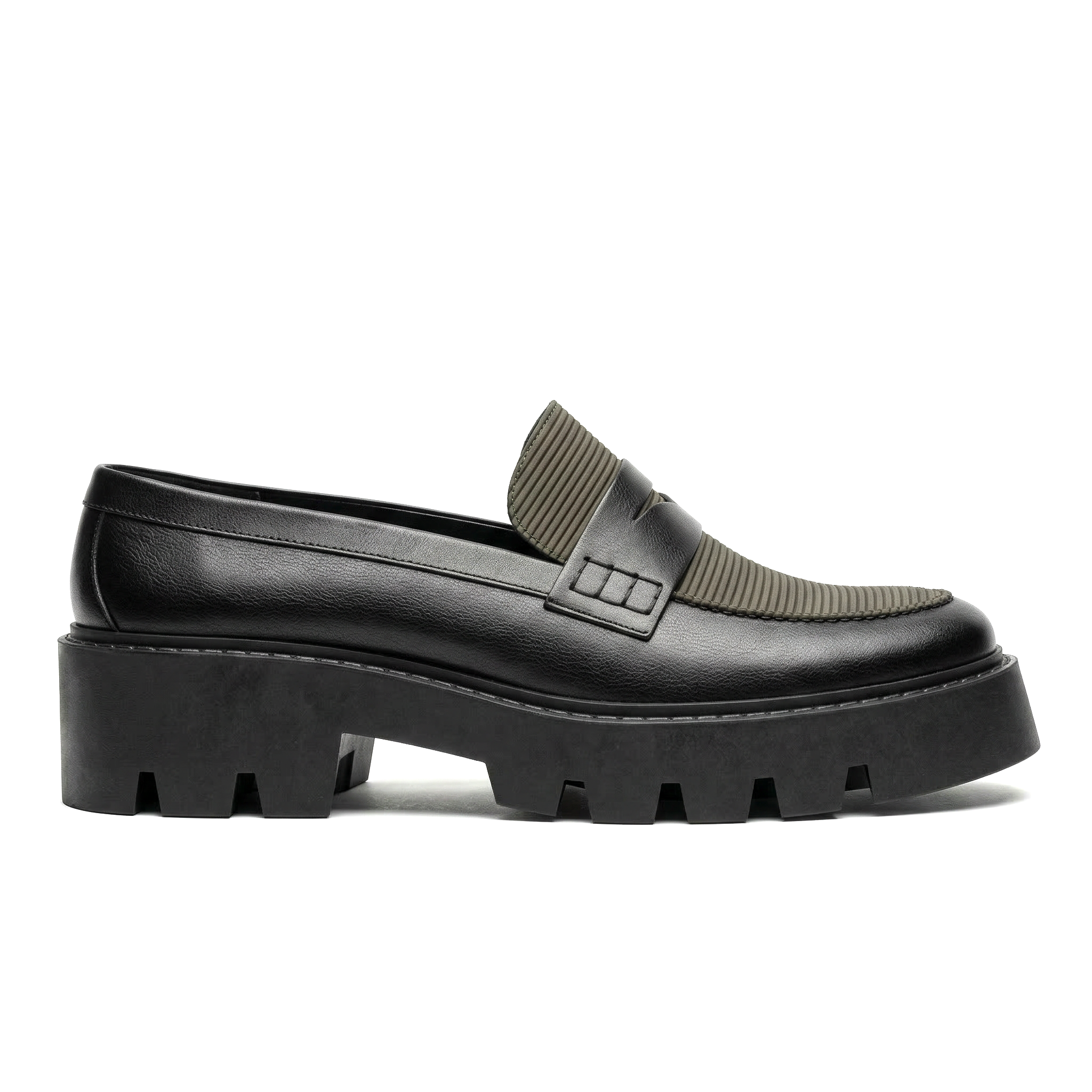 The Noir Fantasia Loafer (Big Wedge Heel)