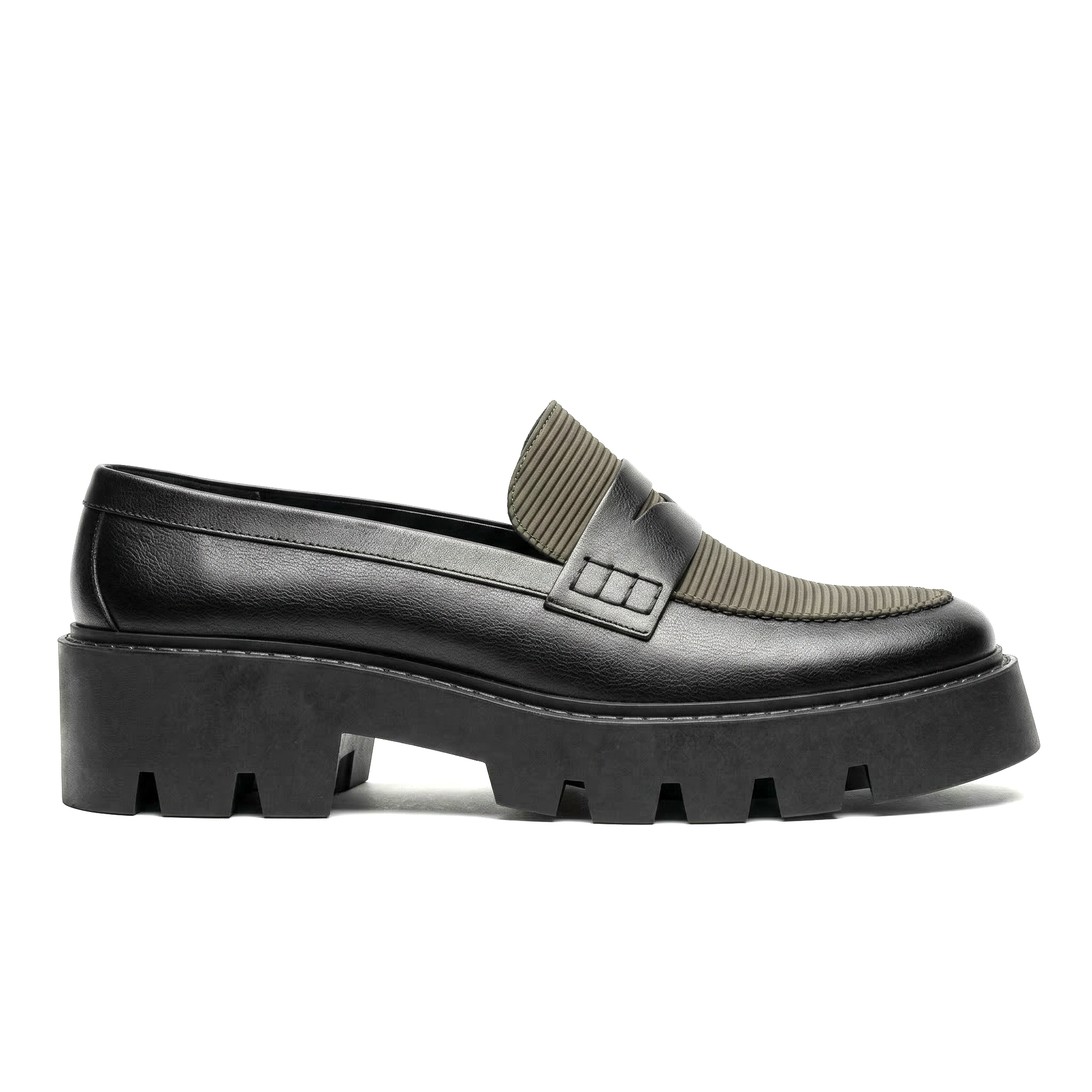 The Noir Fantasia Women's Loafer (Big Wedge Heel) Black / 7 / B
