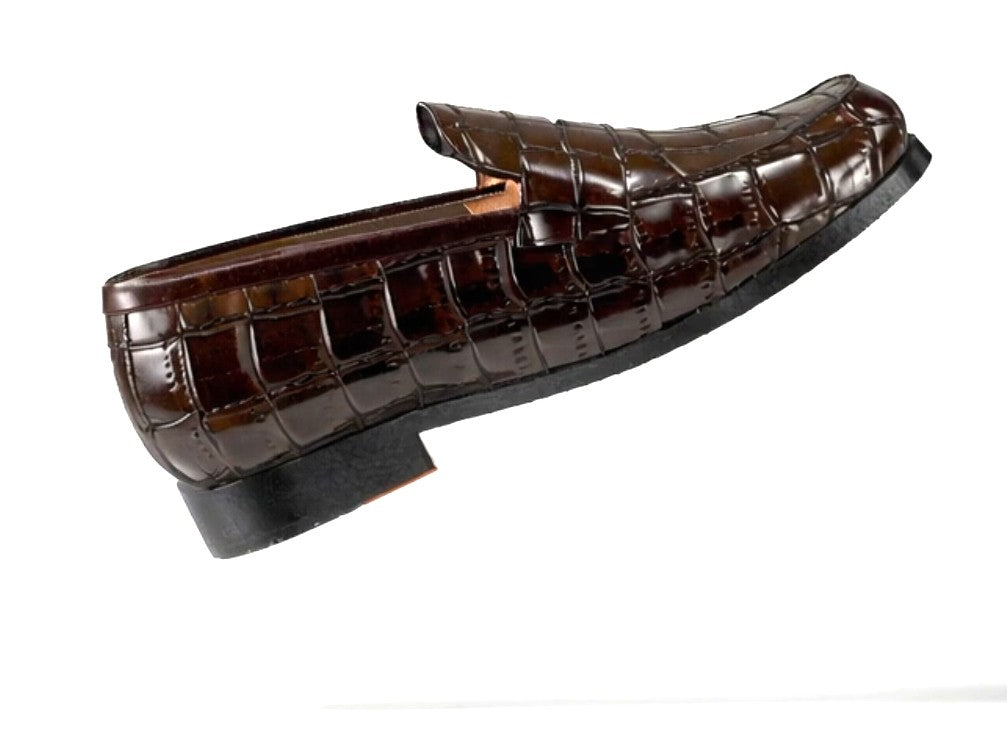 The Collegiate Loafer (Croco Brown)
