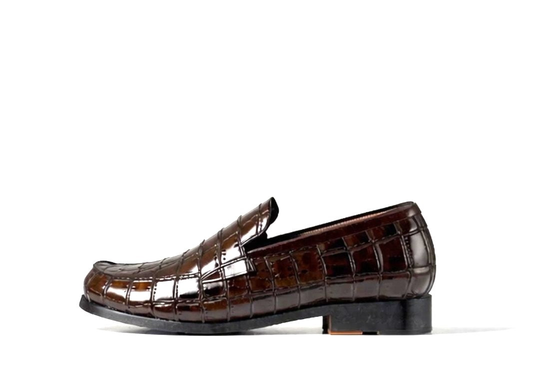 The Collegiate Loafer (Croco Brown)