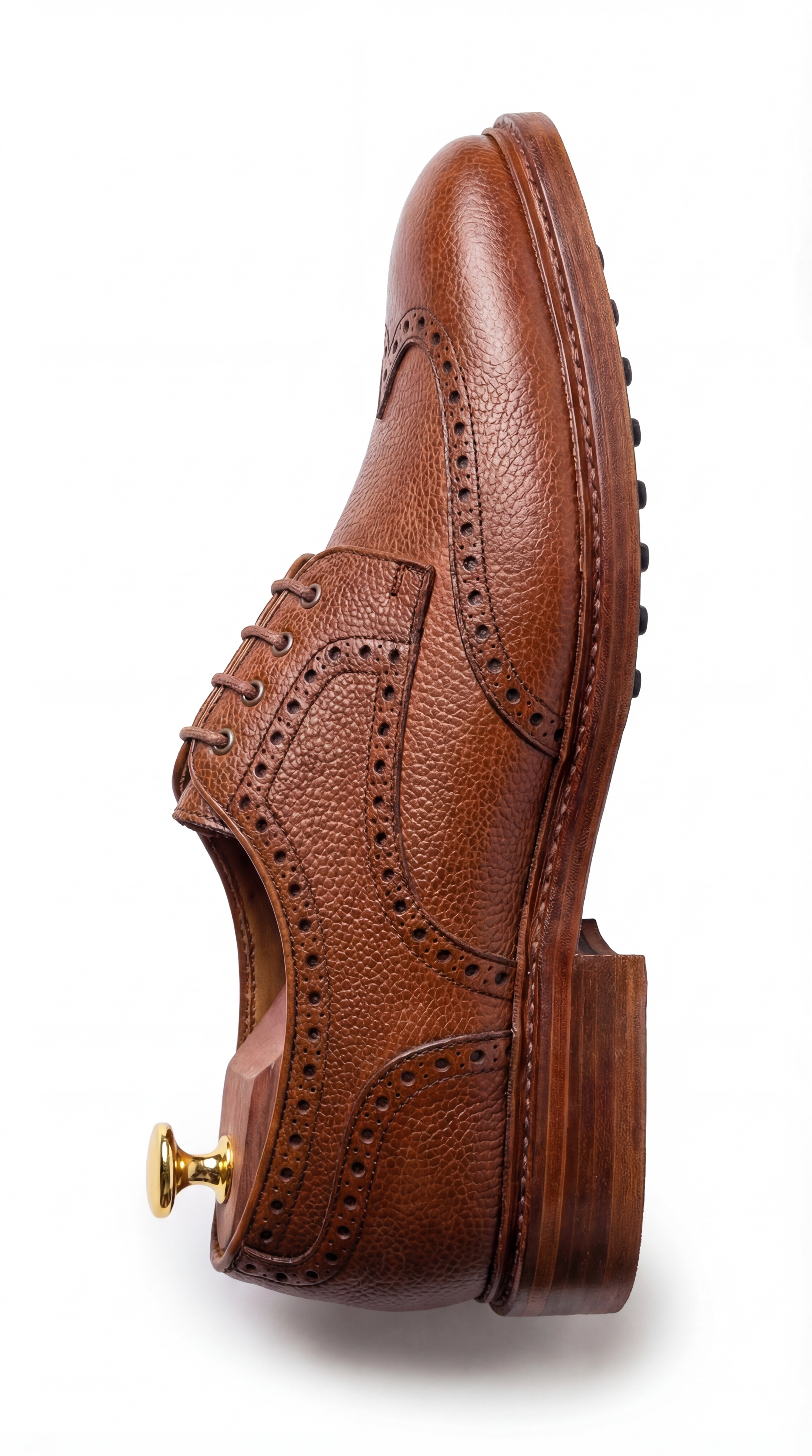 The New Yorker (Pebble Grain Medium Brown)-FREE SHOE TREES Medium Brown / 11 / D