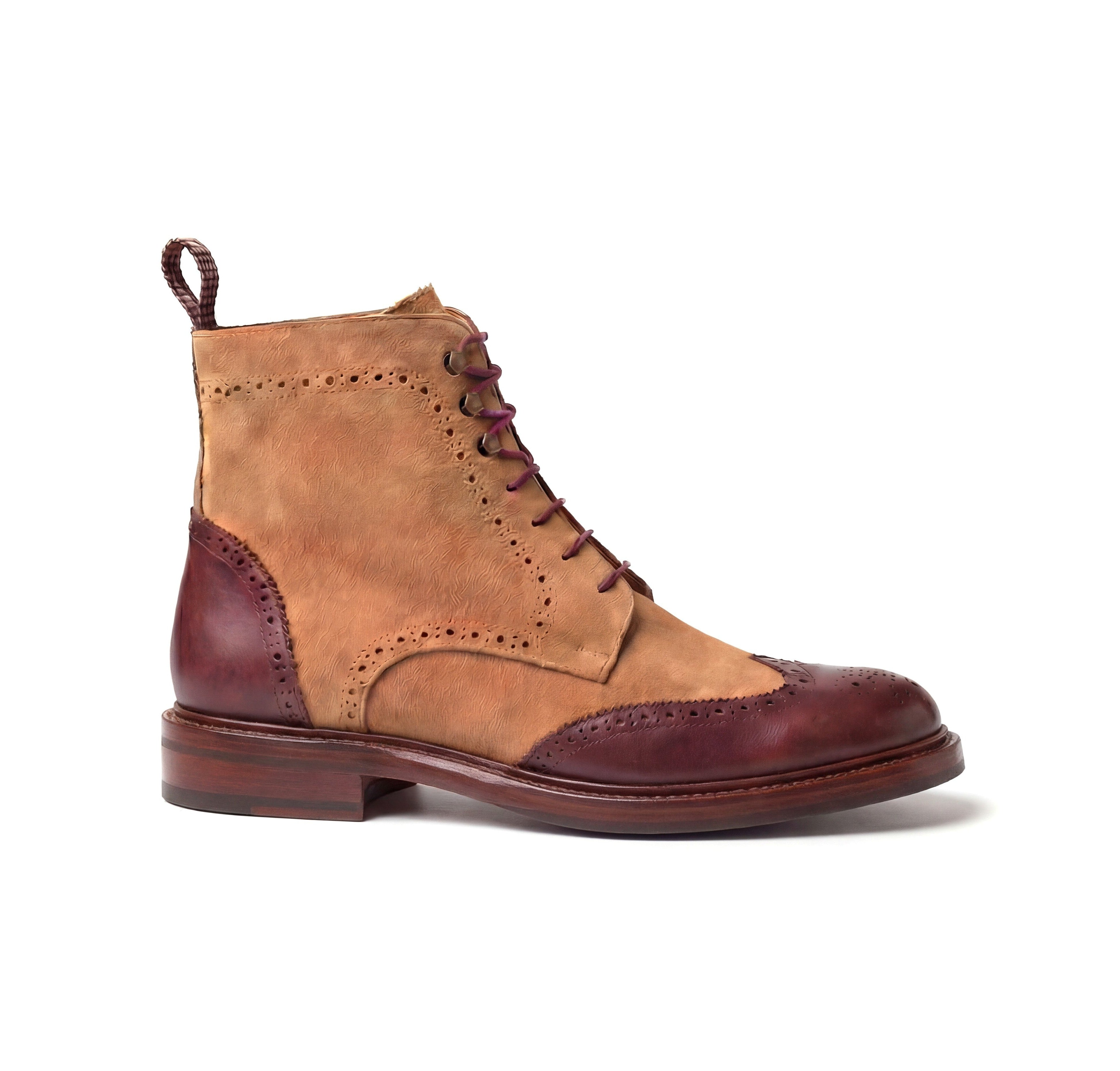 AN Women's Brogue (Sand Suede/Brown Leather)