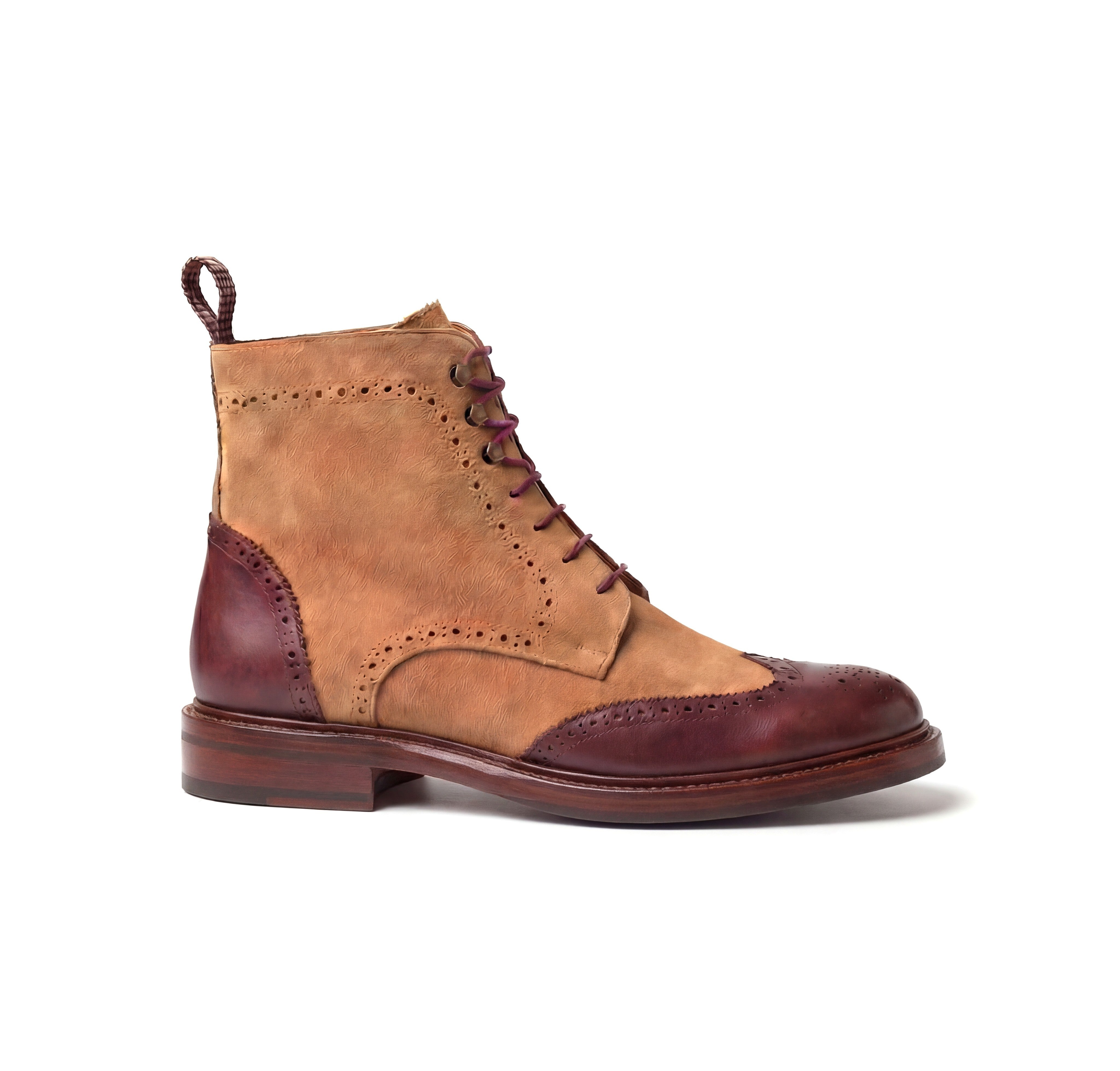 AN Women's Brogue (Sand Suede/Brown Leather) Alexander Noel AN Women's Brogue (Sand Suede/Brown Leather) Alexander Noel