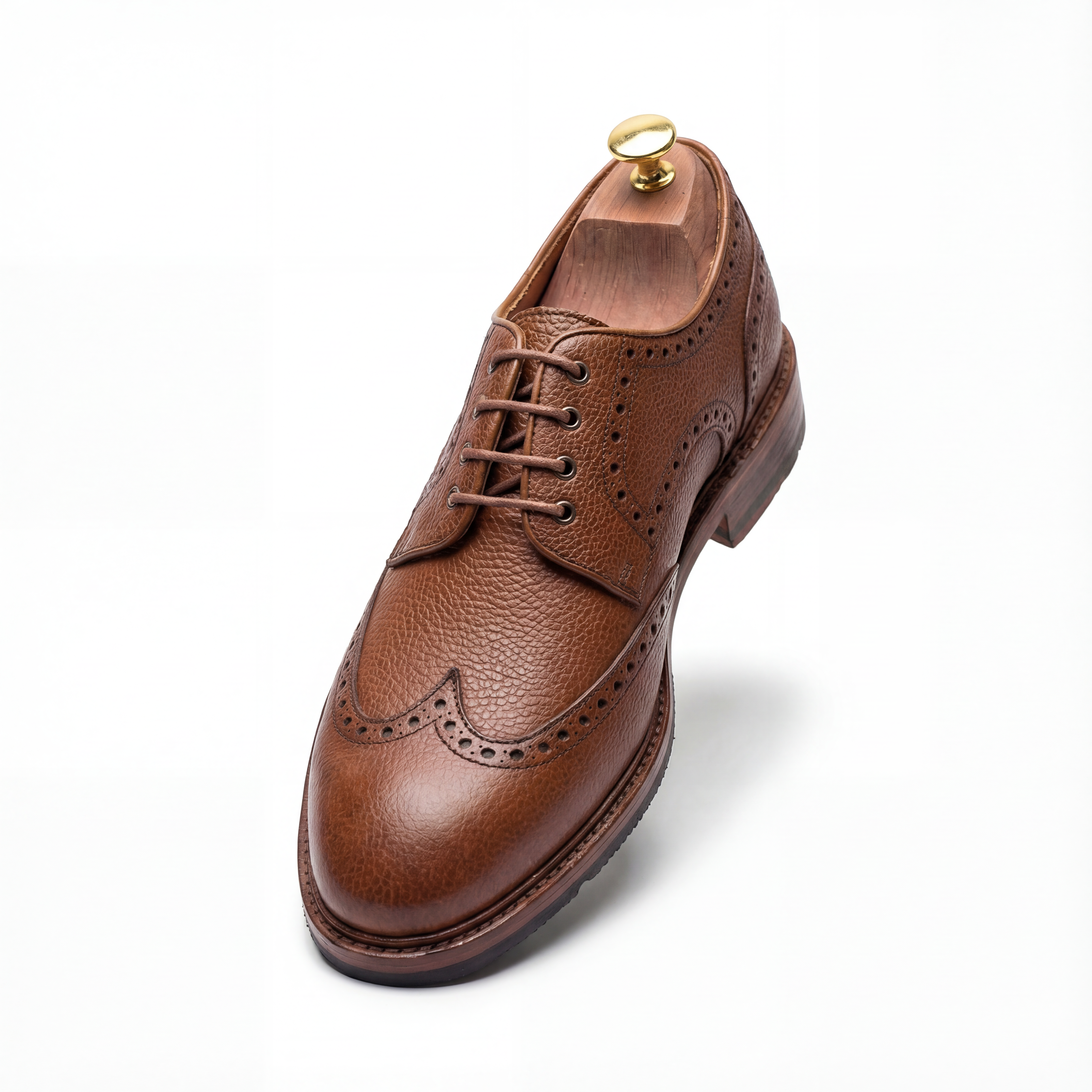 The New Yorker (Pebble Grain Medium Brown)-FREE SHOE TREES